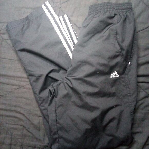 Adidas × Vintage Vintage Y2K Adidas Striped Mesh Lined Wind Pants Joggers Size US 30 / EU 46 - 1 Thumbnail