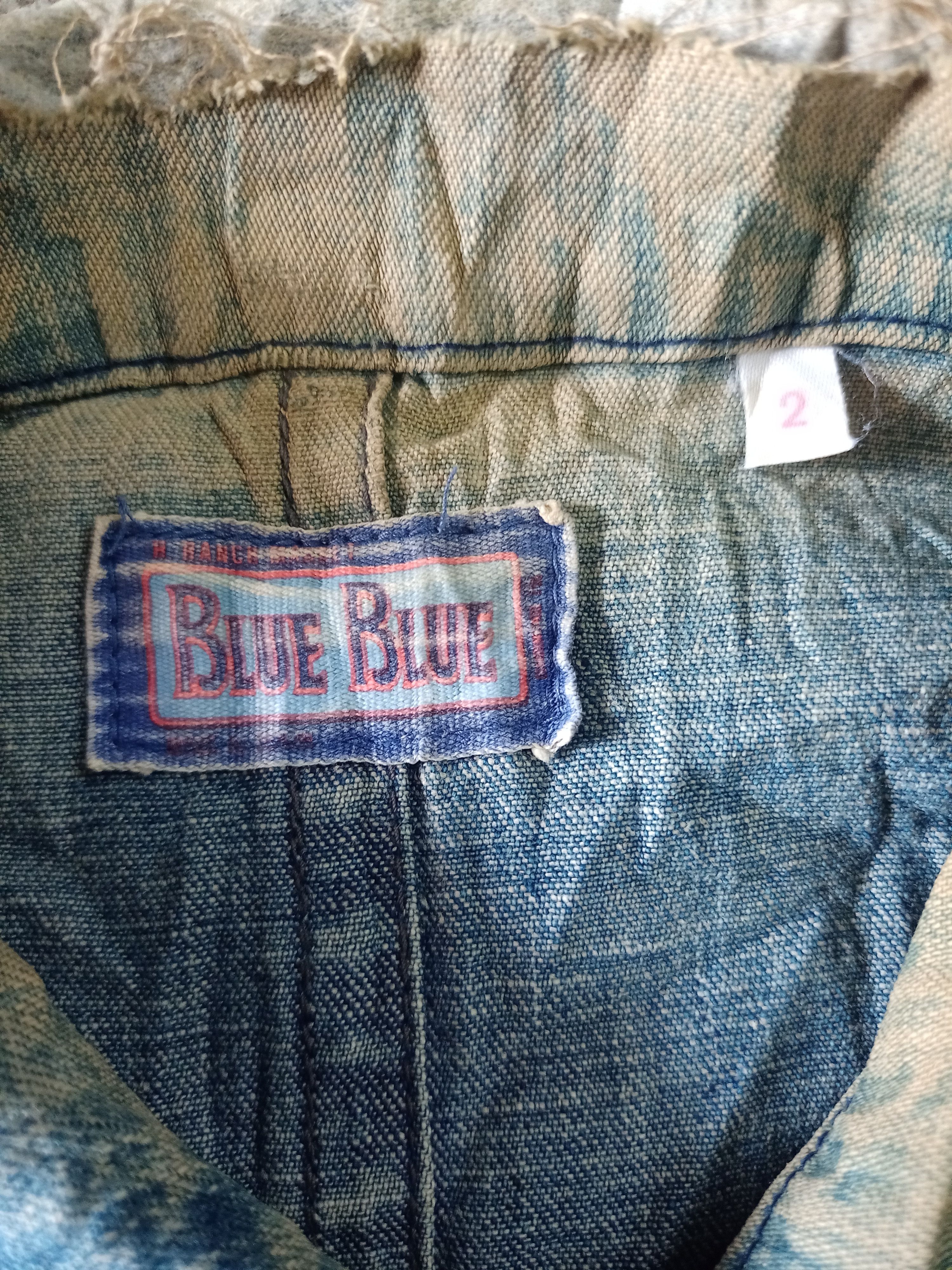 Blue Blue Japan × Japanese Brand Blue Blue Japan Distressed Denim Jacket Half button Size US S / EU 44-46 / 1 - 4 Thumbnail