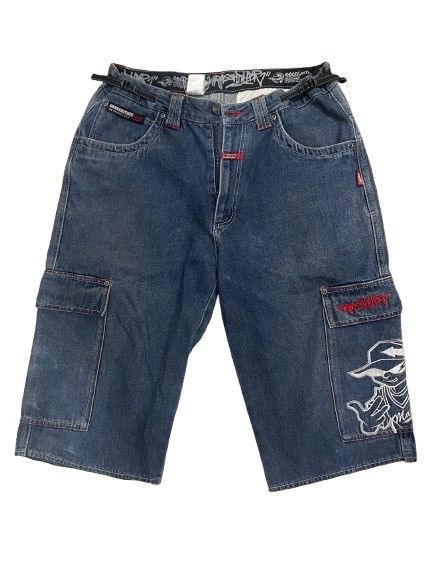Ecko Unltd. × JNCO GRASS HITHER JORTS Y2K Size US 33 - 3 Thumbnail
