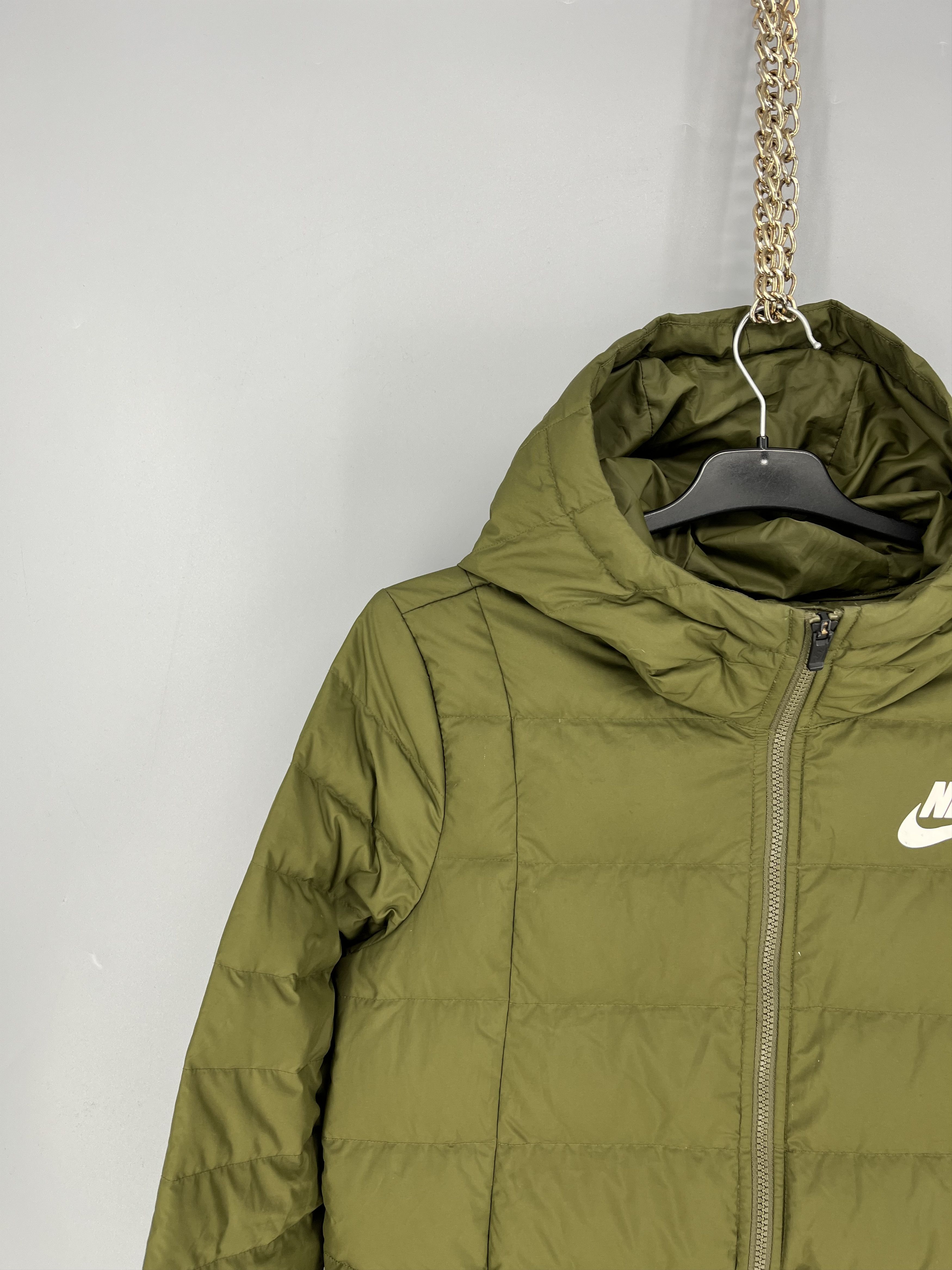 Nike Nike Long Puffer Giubbotto Piumino Verde L Donna Women Size US L / EU 52-54 / 3 - 4 Thumbnail