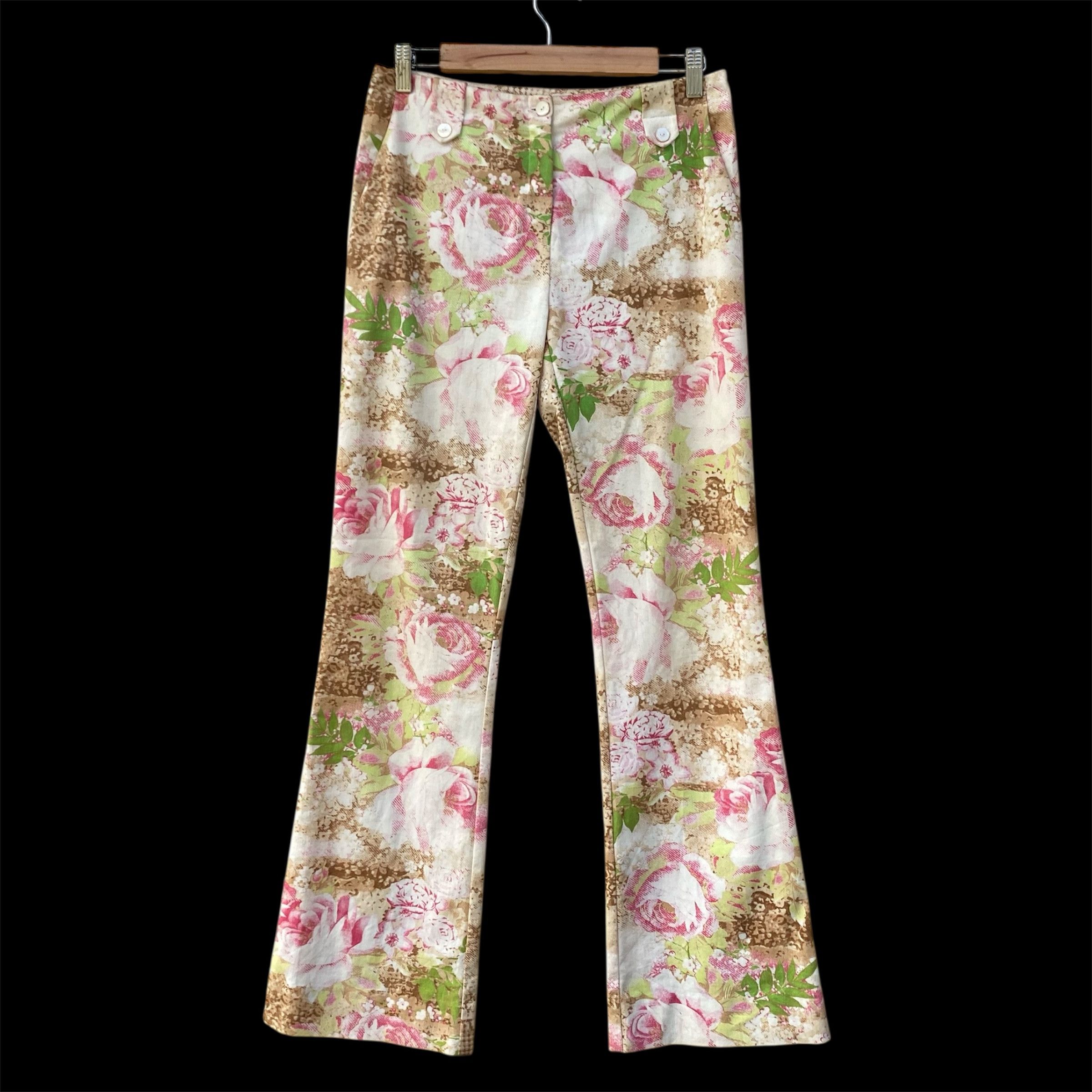 Kenzo Vintage Kenzo Jungle pants with vibrant floral print size 38 Size 26" / US 2 / IT 38 - 1 Thumbnail