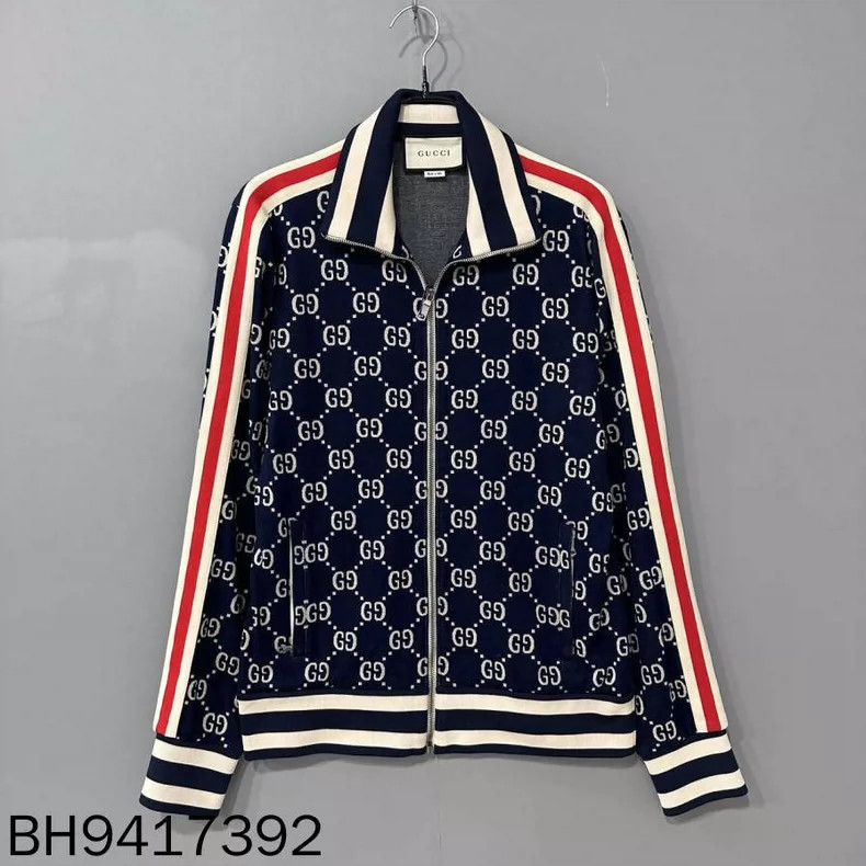 Gucci Gucci Blue GG Print Varsity Jacket-yf Size US M / EU 48-50 / 2 - 1 Thumbnail