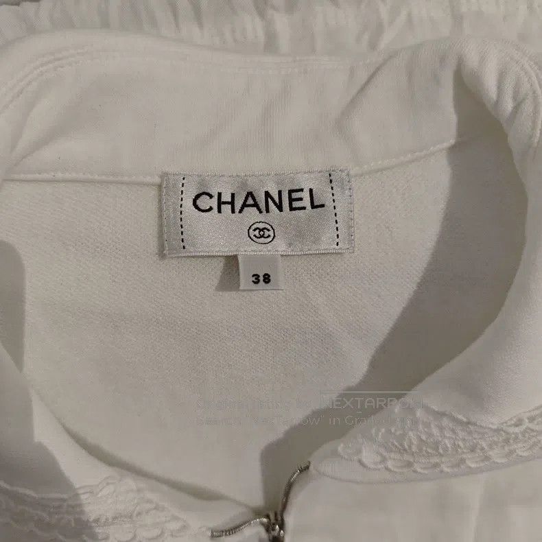 Chanel Chanel Pure cotton navy collar sleeveless top Size XS / US 0-2 / IT 36-38 - 2 Thumbnail