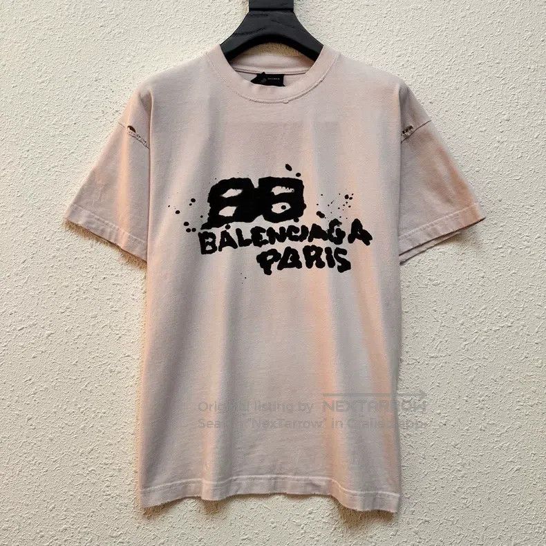 Balenciaga Balenciaga Graffiti and splash ink LOGO lotus pink short s Size US XS / EU 42 / 0 - 1 Thumbnail