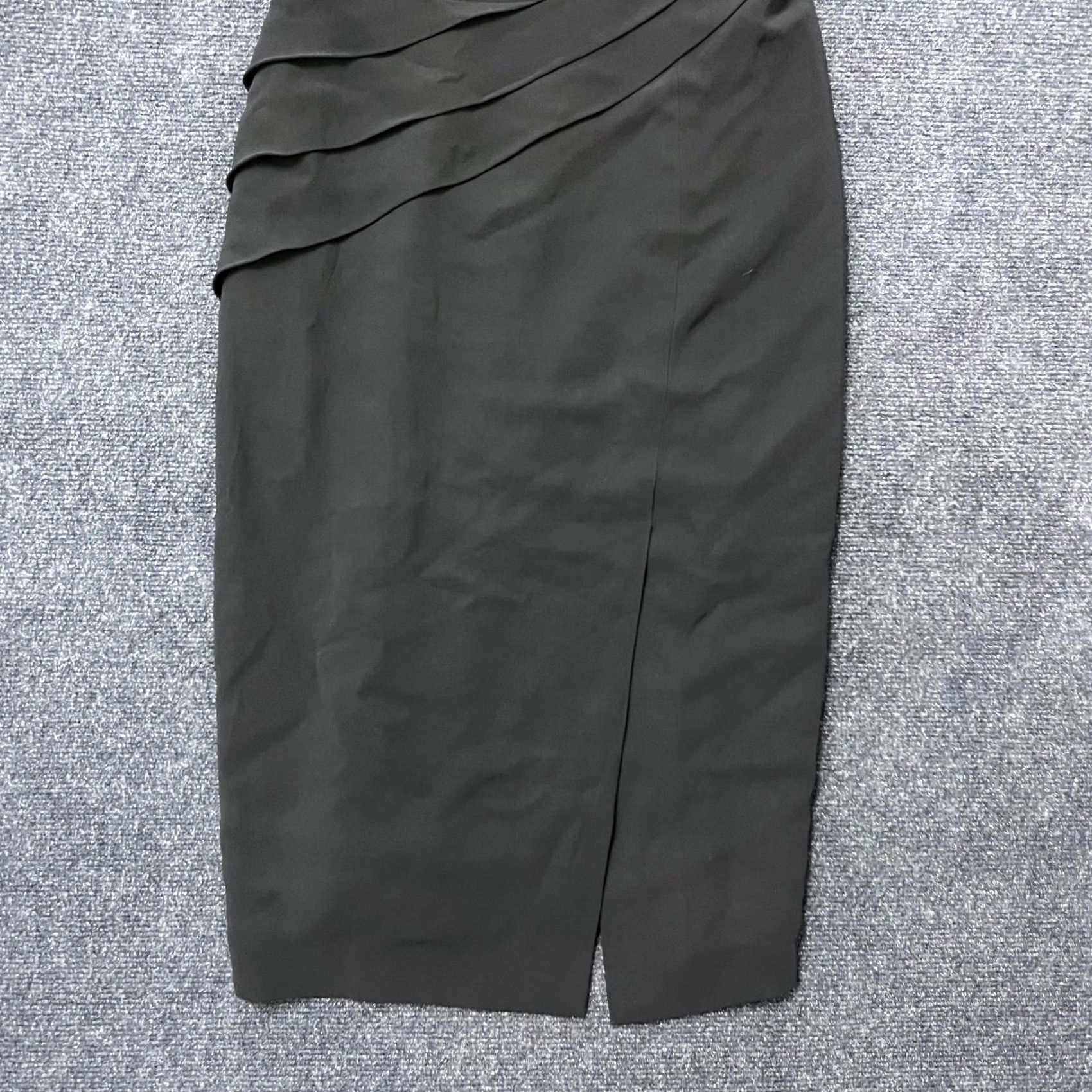 Vintage VINTAGE Charles Chang-Lima Dress Womens Small Black Ruched Draped Sheath Cowl Neck LBD Size S / US 4 / IT 40 - 2 Thumbnail