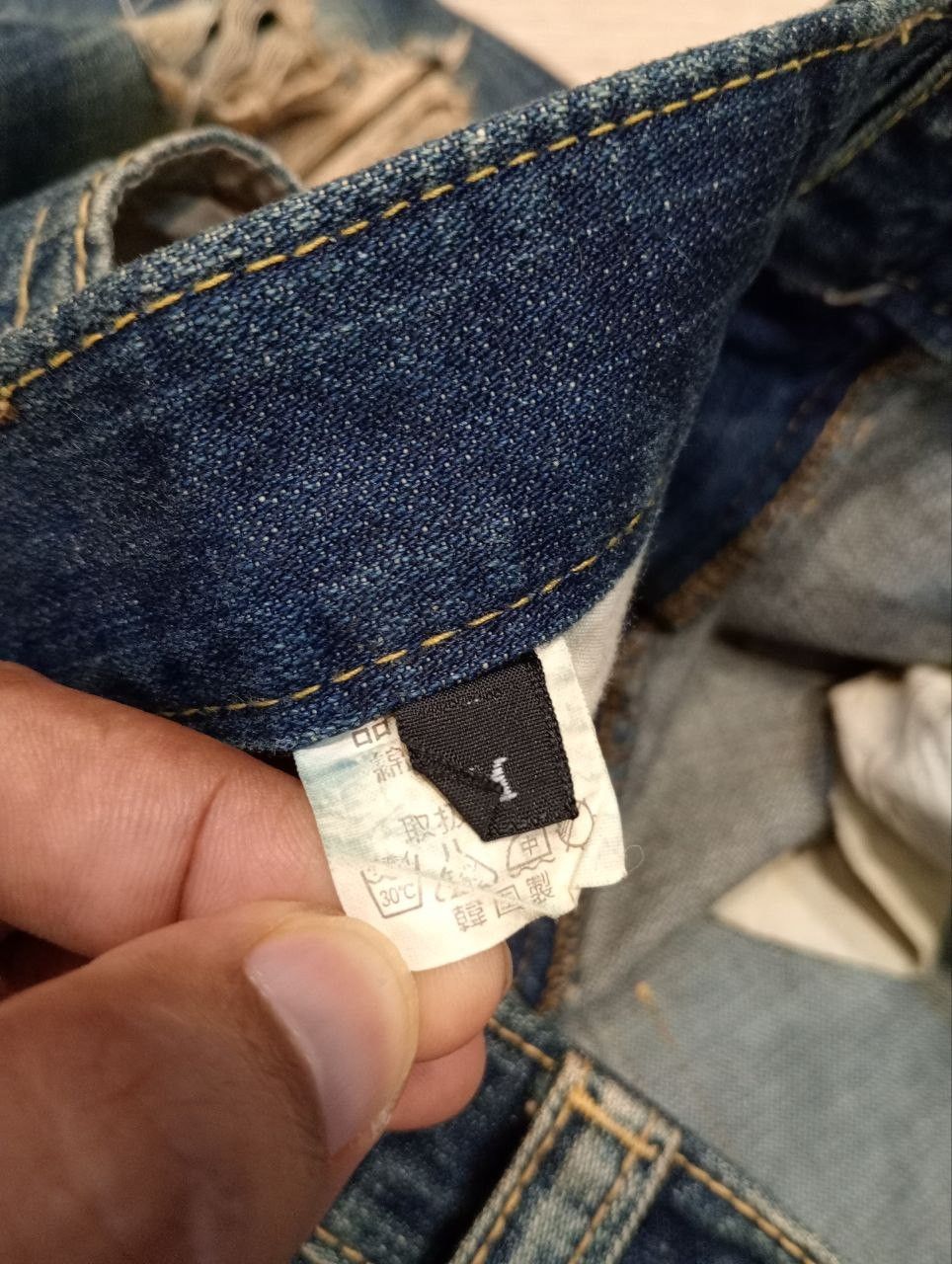 If Six Was Nine OZZ FIRST PINBALL BLUE DISTRESSED FLARED PANTS Size US 32 / EU 48 - 9 Thumbnail