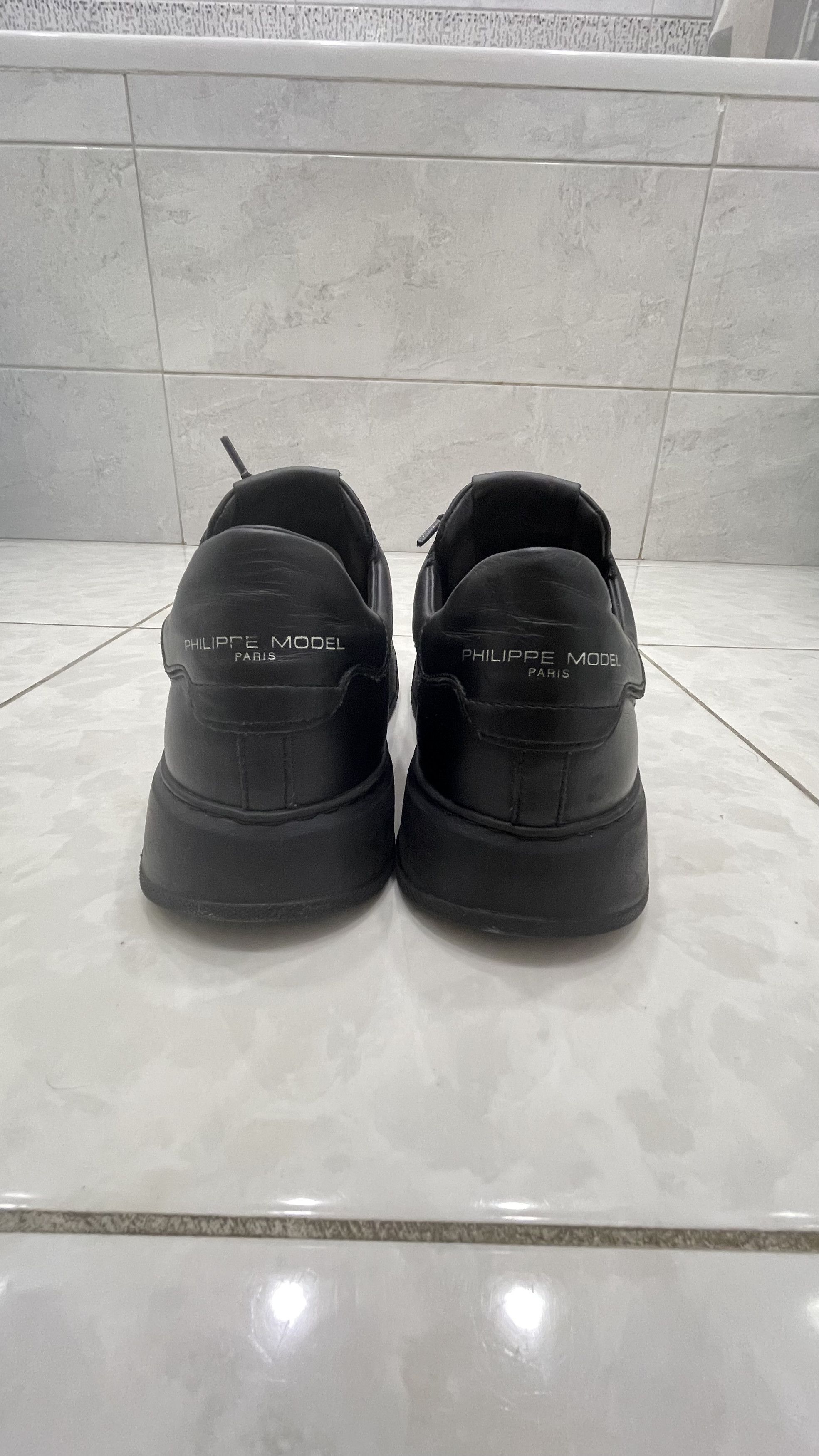 Philippe Model Philippe Model Paris Black Leather Low Top Sneakers EU42 Size US 9 / EU 42 - 3 Thumbnail