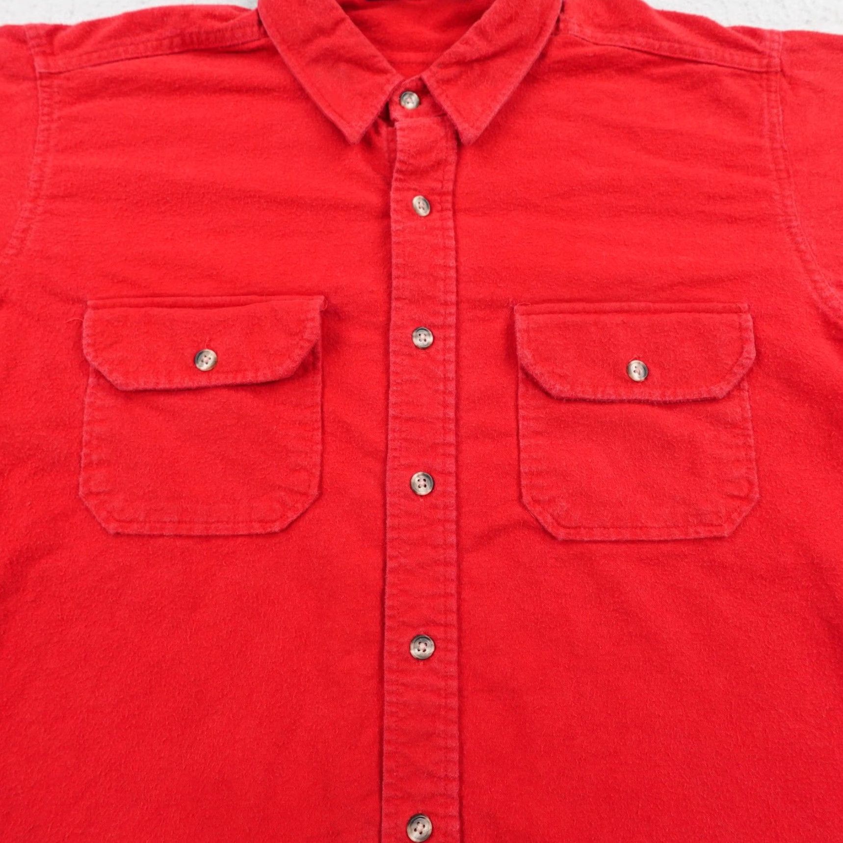 Vintage VINTAGE Woolrich Shirt Mens XL Red Chamois Flannel Button Up Made In USA 80s Size US XL / EU 56 / 4 - 3 Thumbnail