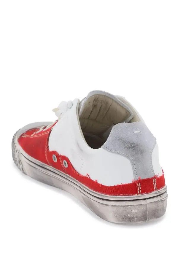 Maison Margiela o1w1db10425 Low-Top Sneakers in White Red Size US 9 / EU 42 - 2 Thumbnail