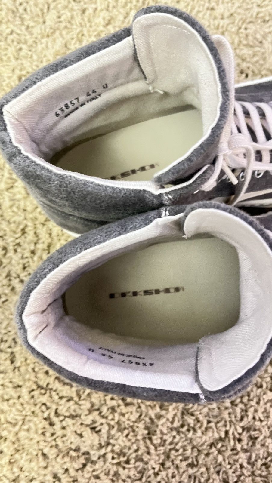 Rick Owens Drkshdw Rick owens drkshdw high top vans Size US 11 / EU 44 - 6 Thumbnail
