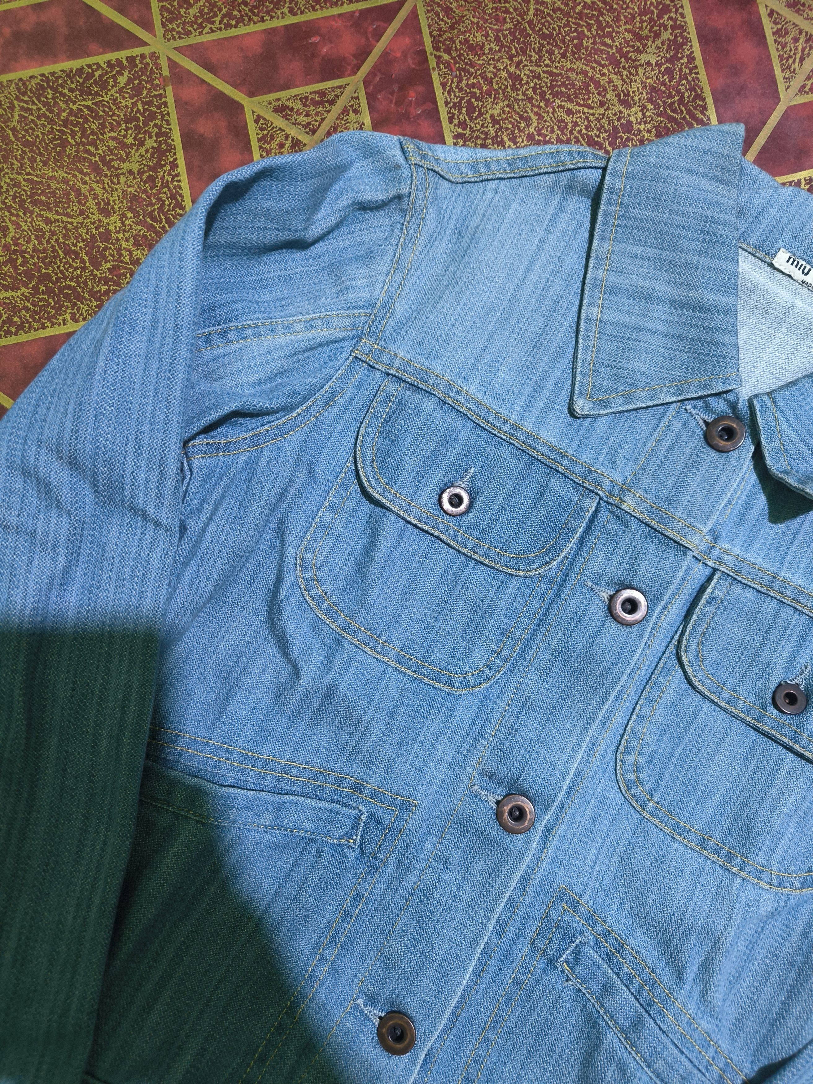 Miu Miu Miu Miu Western Denim Jacket Size US S / EU 44-46 / 1 - 2 Thumbnail