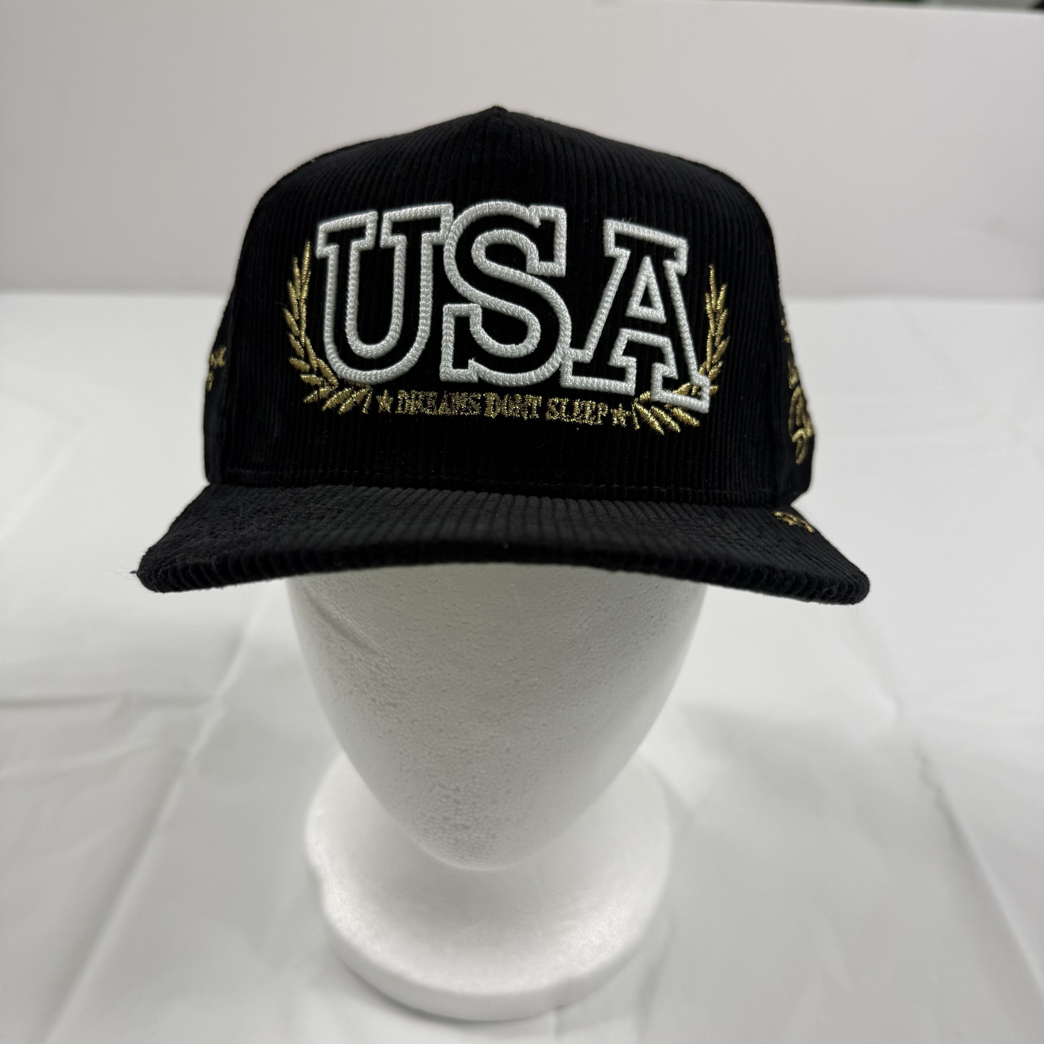 Other Dvniel.luu Dreams Don't Sleep USA Corduroy Snapback Size ONE SIZE - 1 Thumbnail