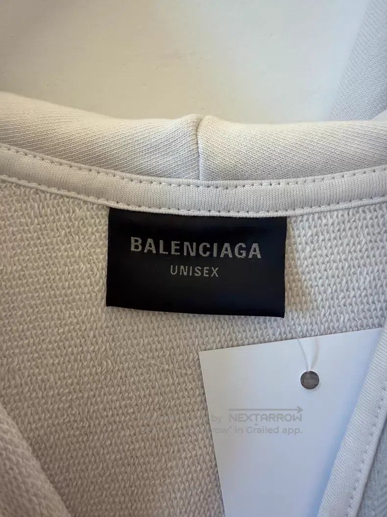 Balenciaga Balenciaga White Zip-Up Jacket with Letter Logo Size US XS / EU 42 / 0 - 3 Thumbnail