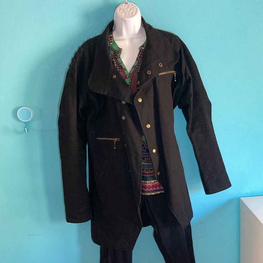 I.AM.GIA S & G Sequoia and Gita Black Cotton Snap Front Jacket Marked Size M / US 6-8 / IT 42-44 - 1 Thumbnail