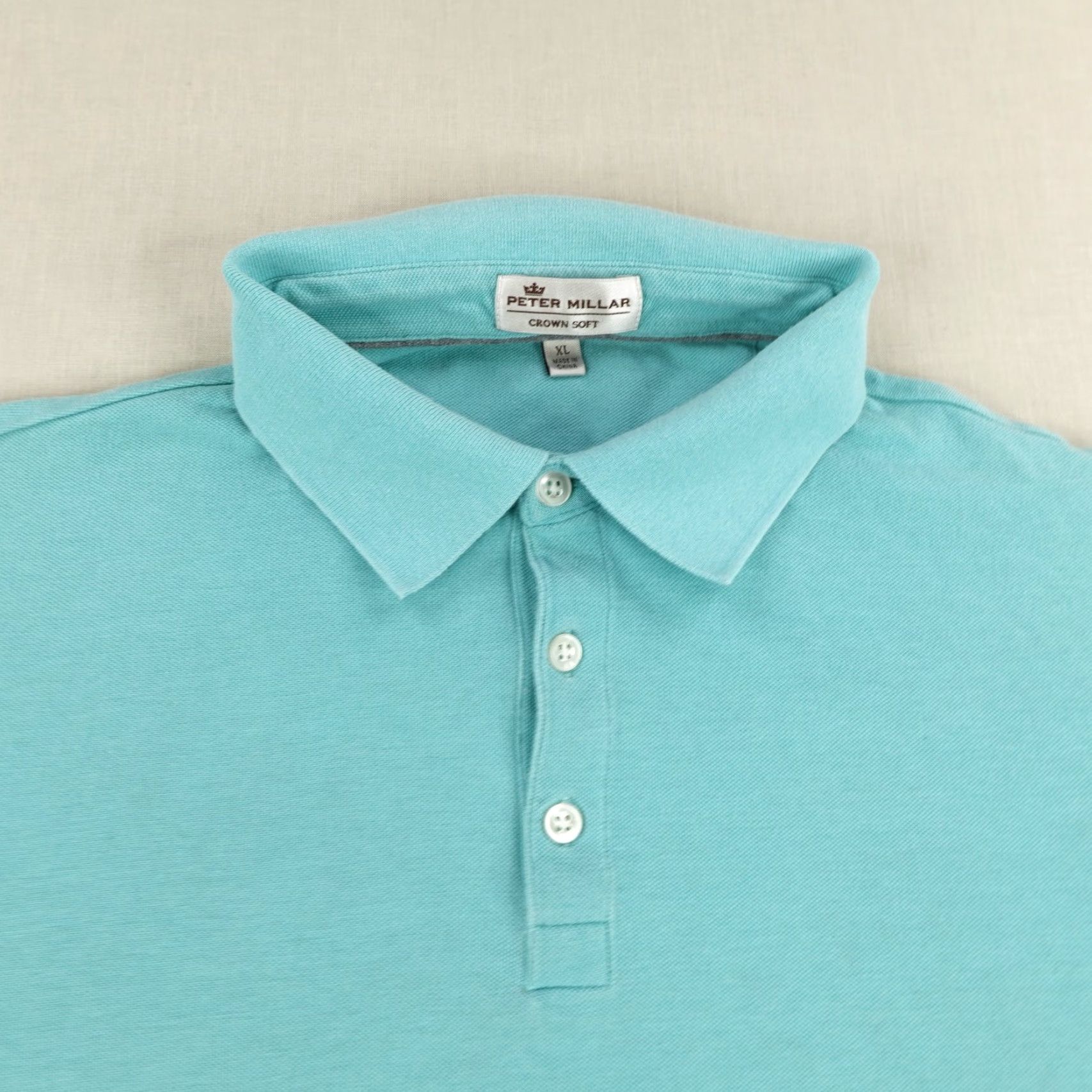 Peter Millar Peter Millar Crown Sport Polo Shirt Men XL Light Blue Pima Cotton Silk Blend Golf Mens Size US XL / EU 56 / 4 - 2 Thumbnail