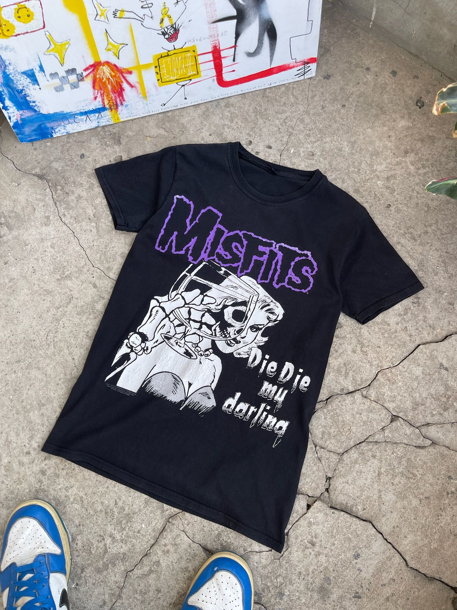 Pre-owned Band Tees Vintage Misfits Ghost Face Heavy Metal Band Tee In Black