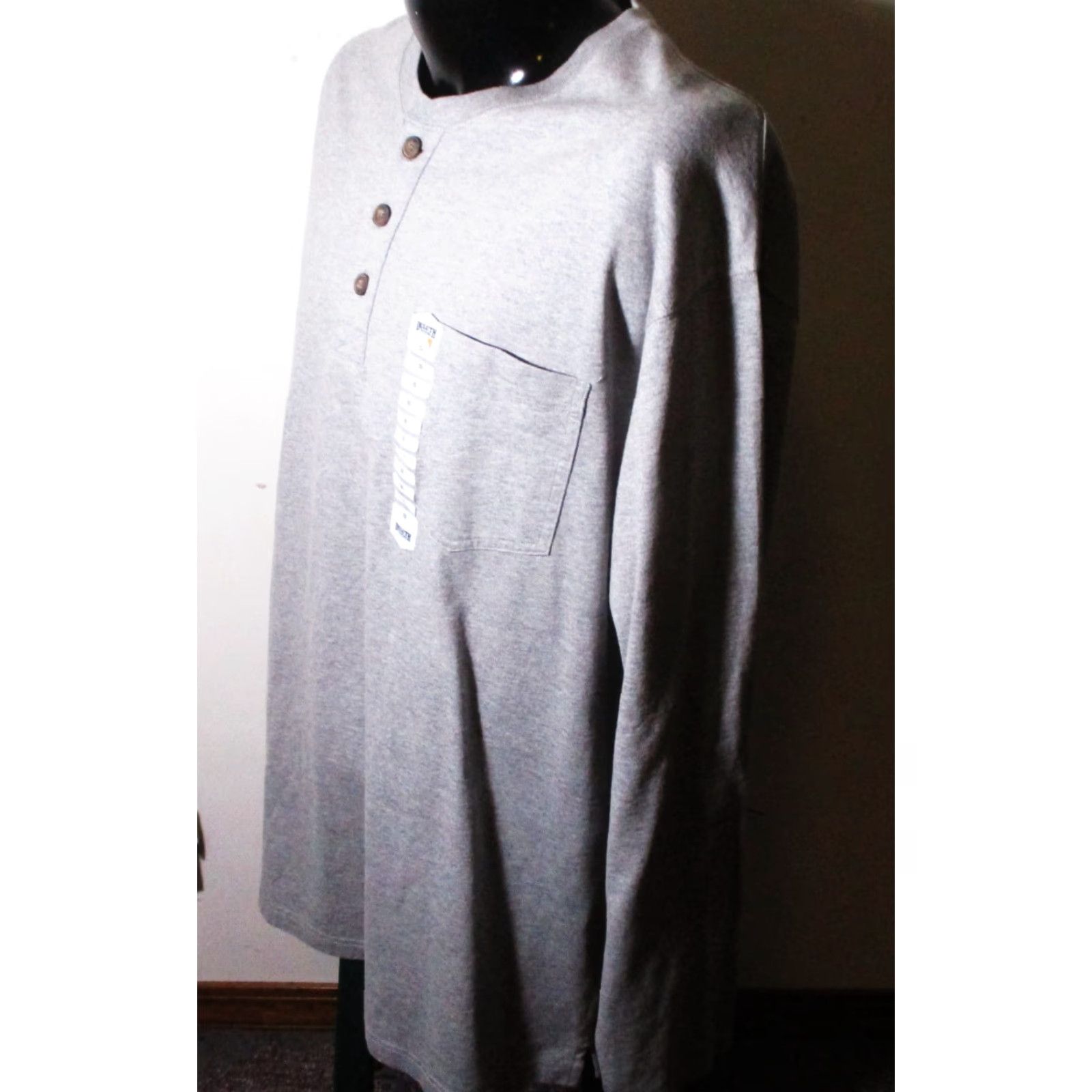 Vintage DULUTH Trading Gray Long Sleeve Longtail T Henley Shirt Men's 2XL NWT Size US XXL / EU 58 / 5 - 4 Thumbnail