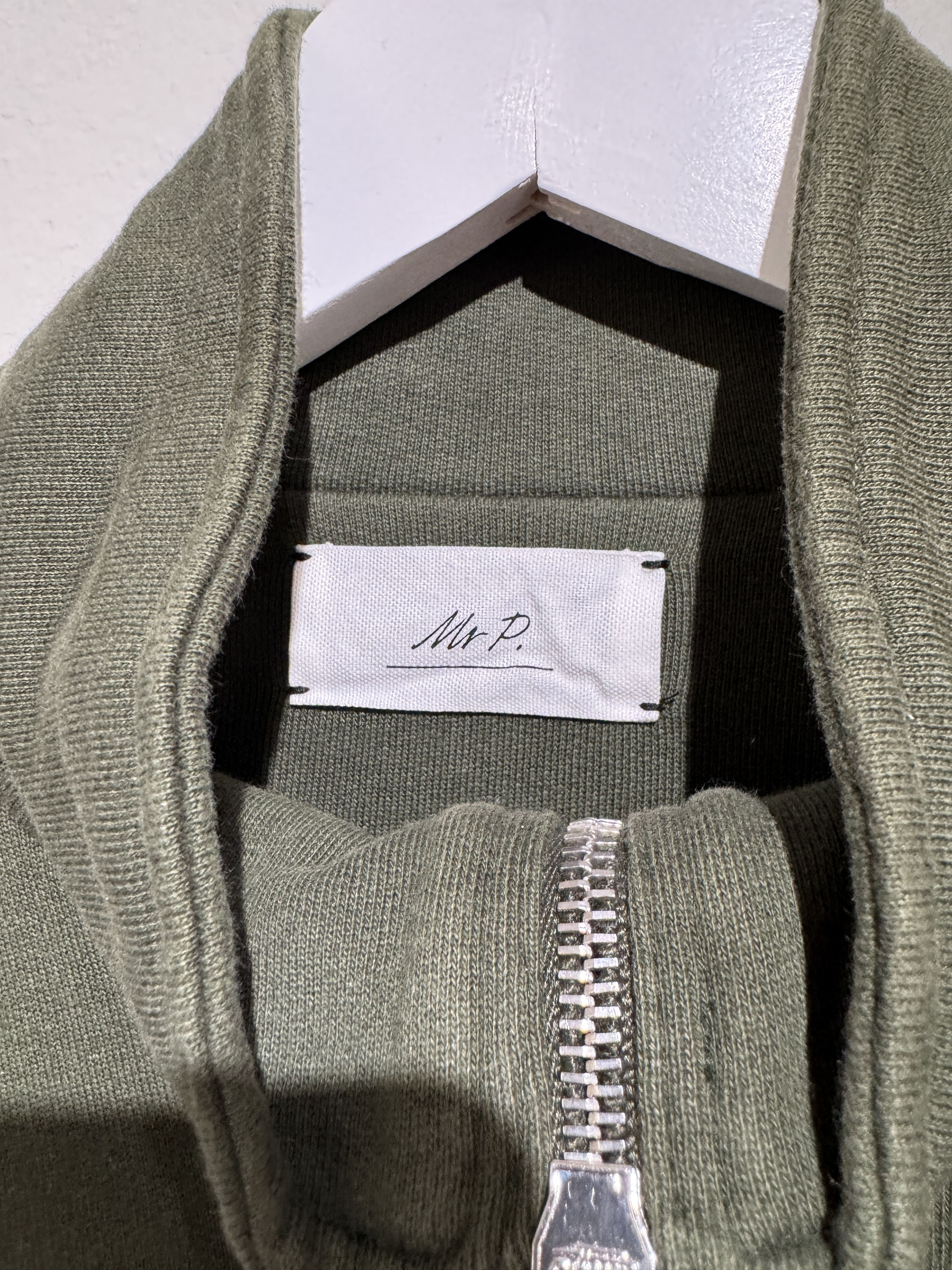 Mr P. Mr P. Quarter-Zip Sweatshirt – Sage Green Size US M / EU 48-50 / 2 - 2 Thumbnail