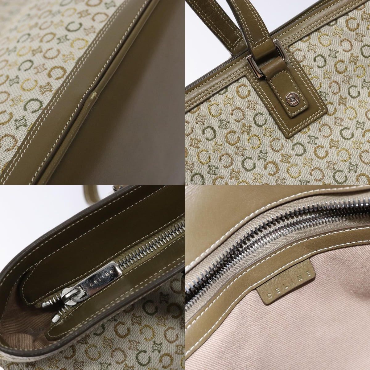 Celine CELINE C Macadam Canvas Tote Bag Khaki Silver Size ONE SIZE - 11 Thumbnail