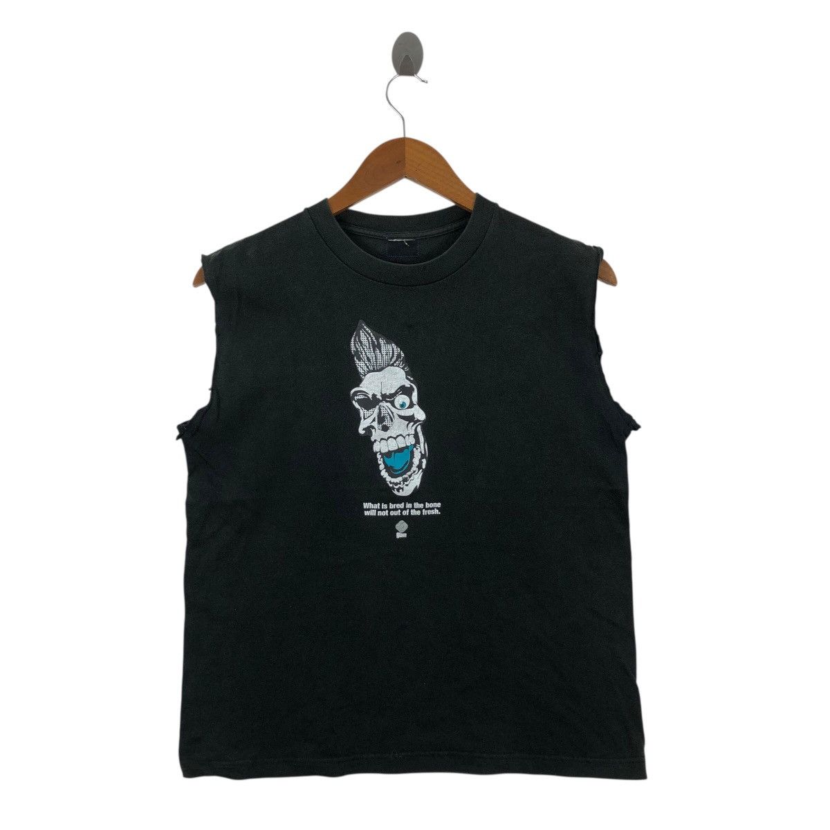 Vintage Vintage GLAM Glamour Punk T-Shirt Sleeveless Skull Mohawk Size US S / EU 44-46 / 1 - 1 Thumbnail