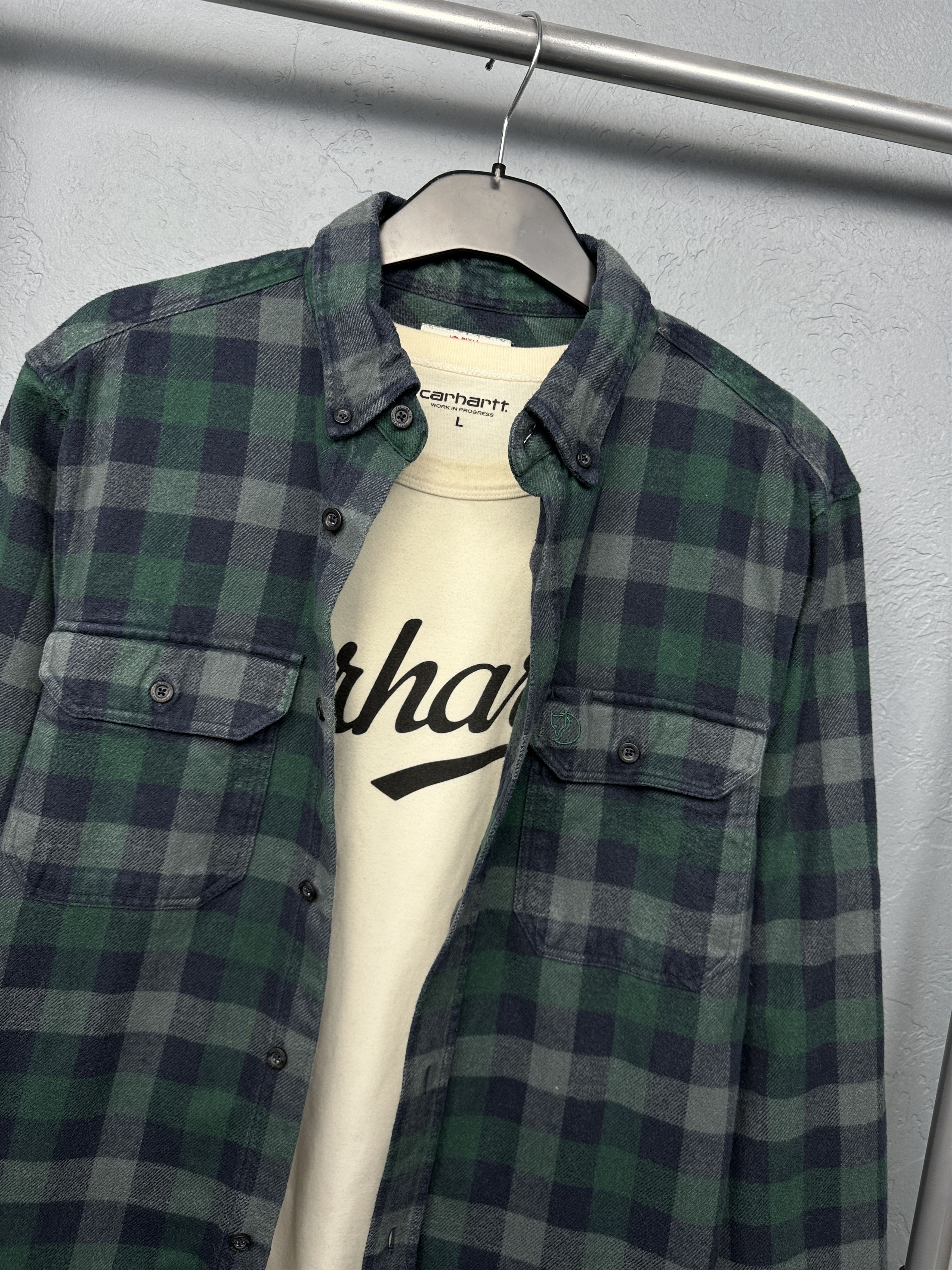 Fjallraven Fjallraven Vintage Mens Flannel Plaid Shirt Size US L / EU 52-54 / 3 - 2 Thumbnail