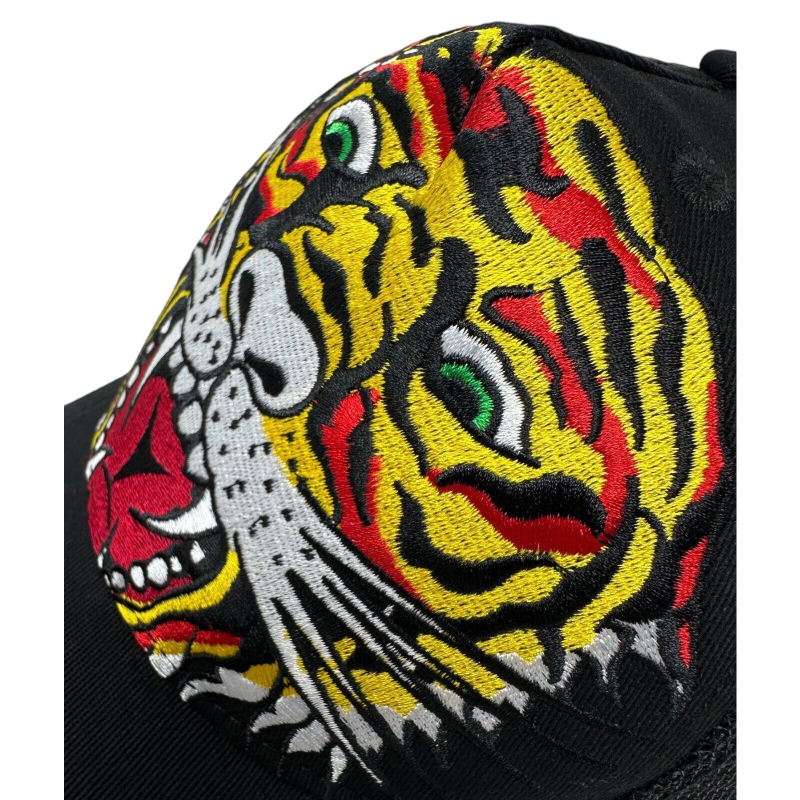 Ed Hardy Ed Hardy Trucker Hat Embroidered Tattoo Tiger Head Cap Size ONE SIZE - 3 Thumbnail