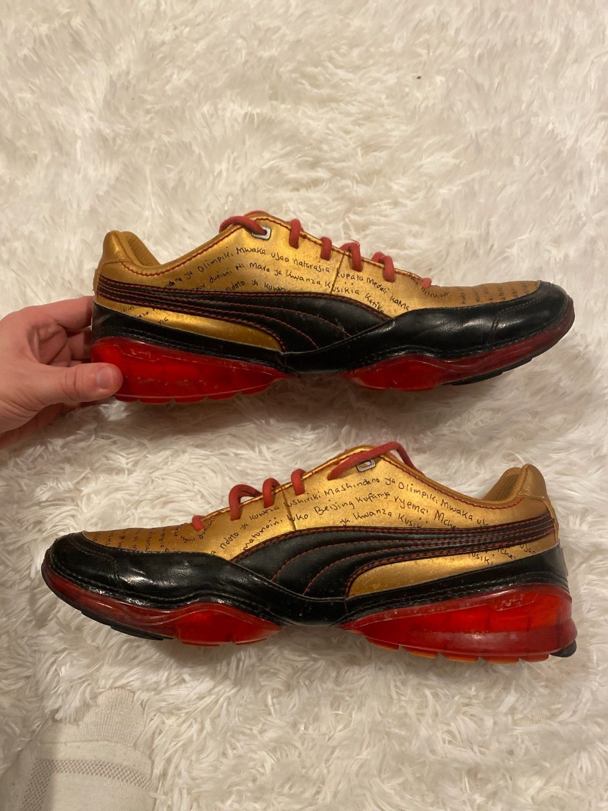 Puma Vintage 90s Y2K Uganda Puma Cell Meio Special Edition Size Size US 12 / EU 45 - 8 Thumbnail