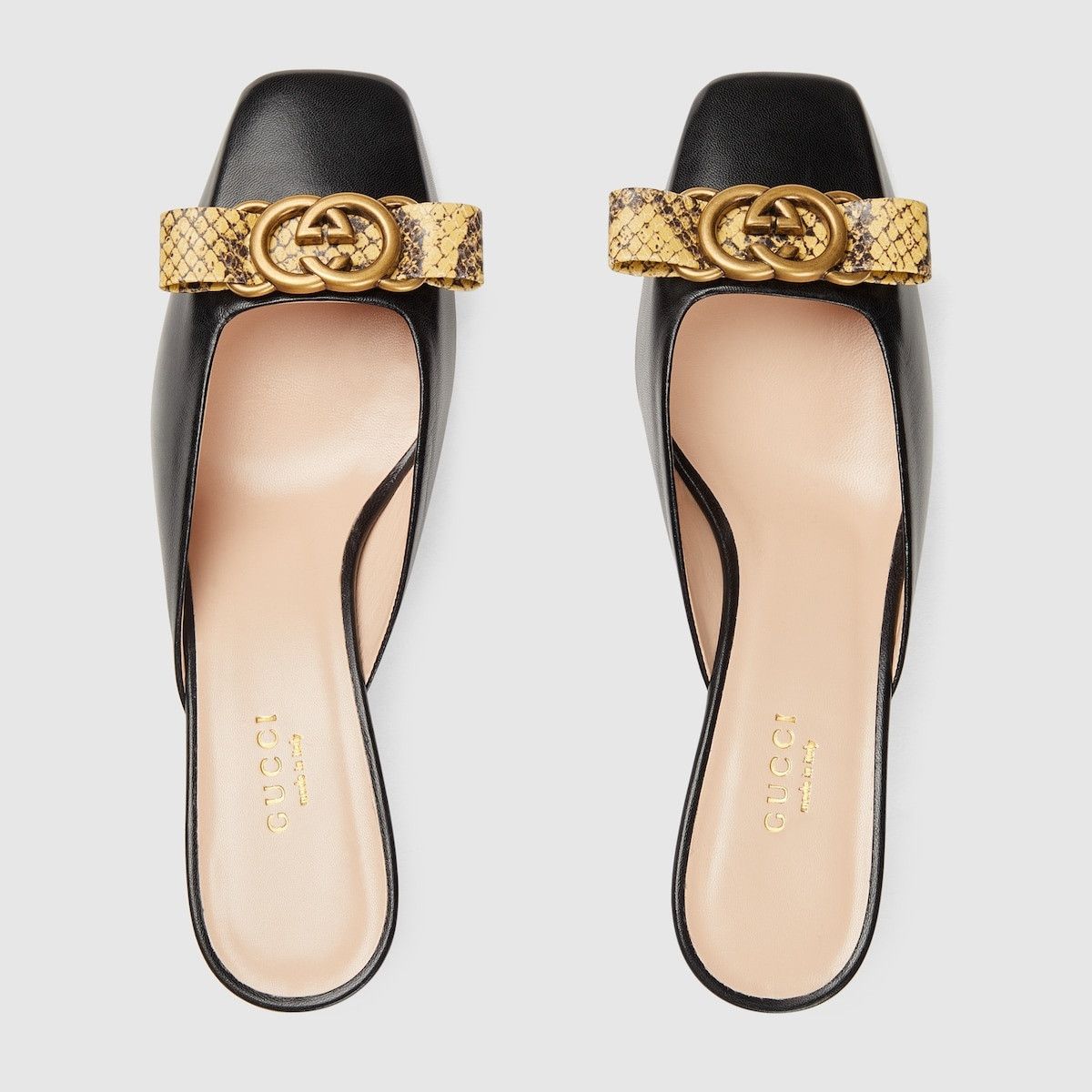 Gucci o1s1wg110425 Women's Interlocking G Mule in Black Size US 5 / IT 35 - 5 Thumbnail