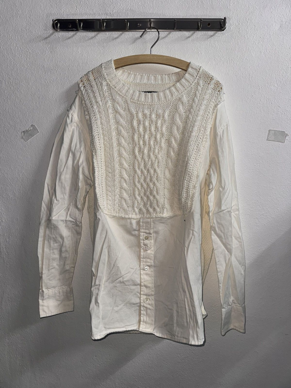 Tsumori Chisato Tsumori Chisato knit and half shirt Size L / US 10 / IT 46 - 1 Thumbnail