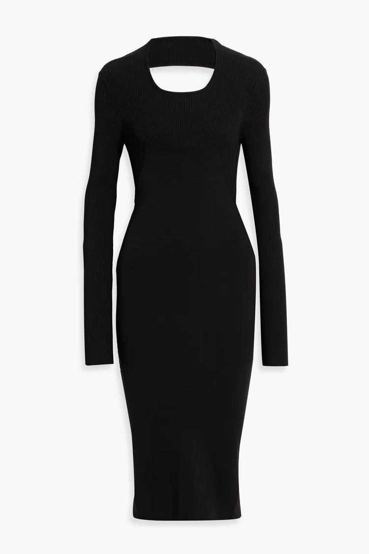 Rick Owens o1y0126 Midi Dress in Black Size XL / US 12-14 / IT 48-50 - 1 Thumbnail
