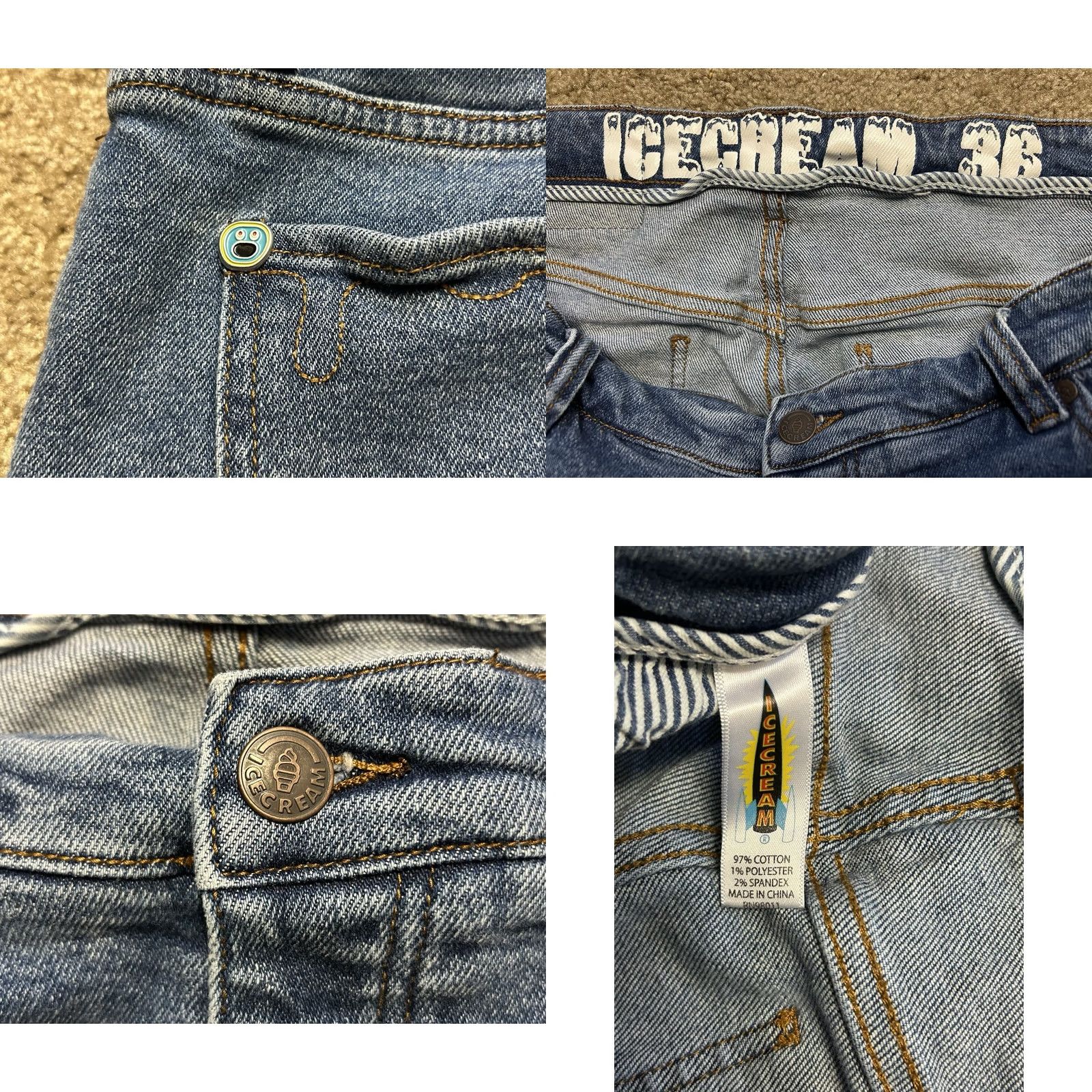 Billionaire Boys Club VINTAGE Billionaire Boys Club ICECREAM STACKS JEAN Black 36 Waist Denim 31 Inseam 5-Pocket Tapered Men's Jeans Size US 36 / EU 52 - 8 Thumbnail