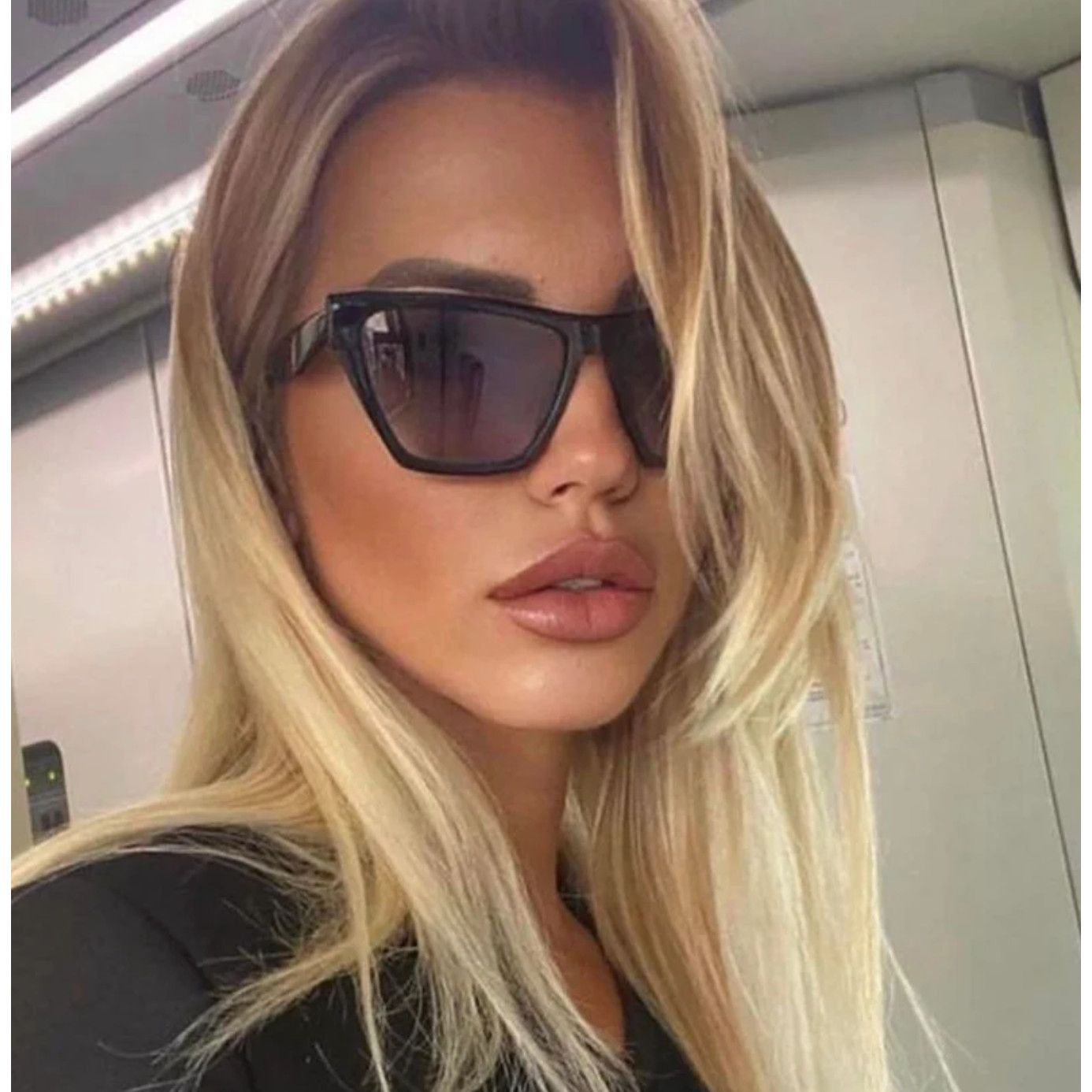 サングラス SAINT LAURENT Woman Sunglasses Black SLM103 001 Saint Laurent Women Sunglasses Black Grey Gradient Cat Eye