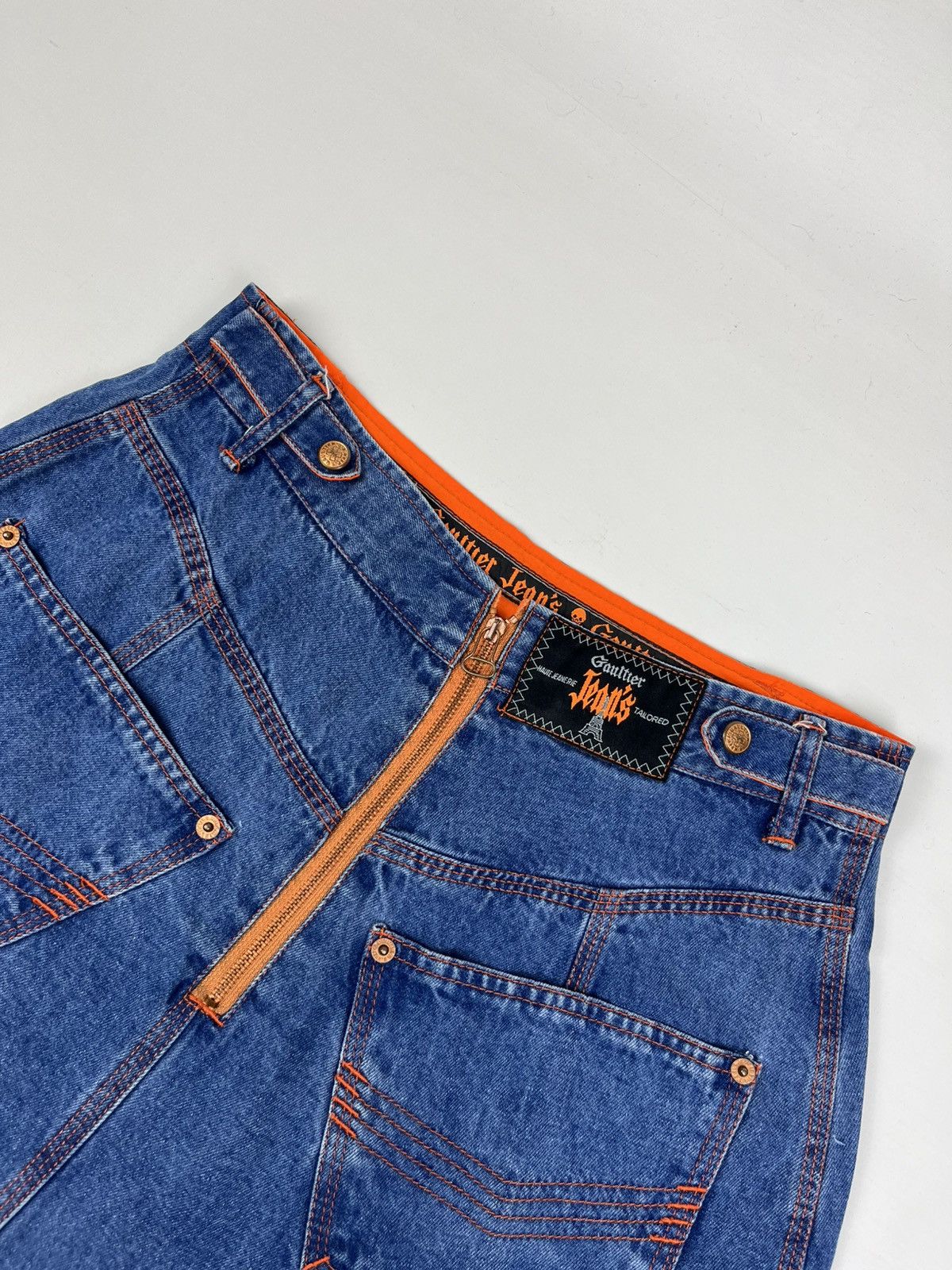 Jean Paul Gaultier × Vintage Vintage Jean Paul Gaultier JPG Skirt Denim Avantgarde Size 26" / US 2 / IT 38 - 4 Thumbnail