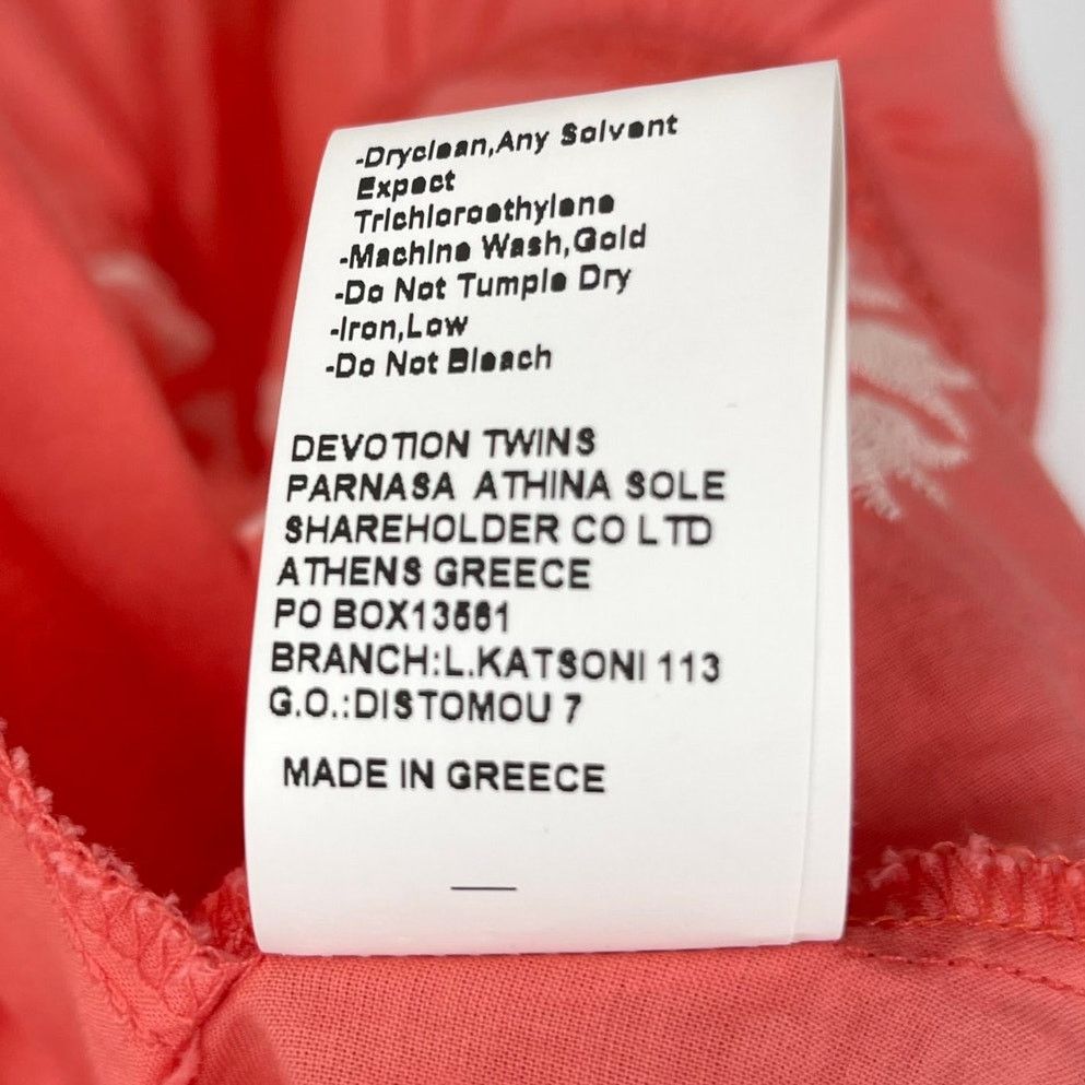 Other Devotion Twins | Coral Embroidered Cotton Dress S Size S / US 4 / IT 40 - 16 Thumbnail