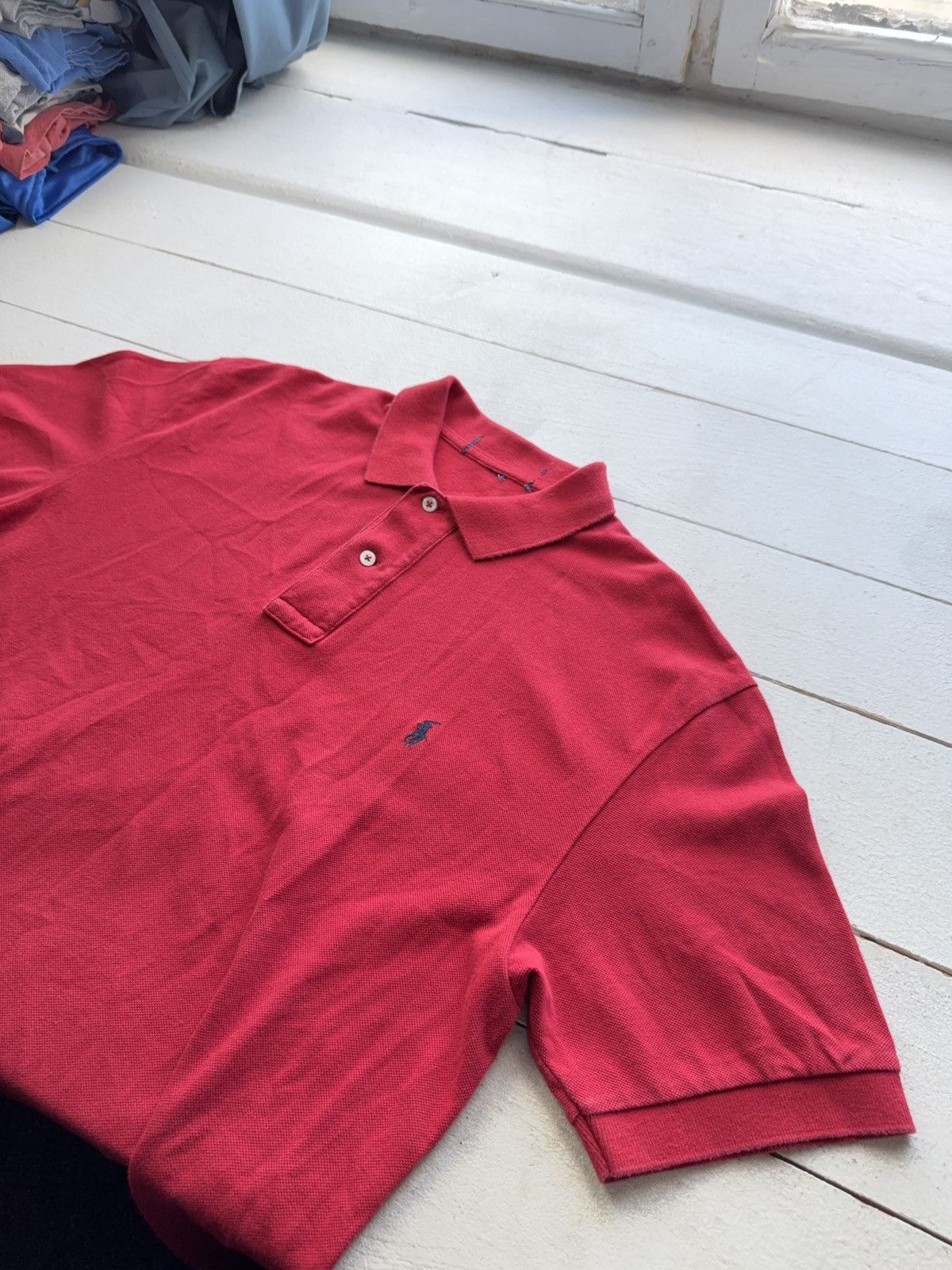 Polo Ralph Lauren Retro Luxury 90s Polo Ralph Lauren Red Polo Shirt 🐎 Size US L / EU 52-54 / 3 - 5 Thumbnail