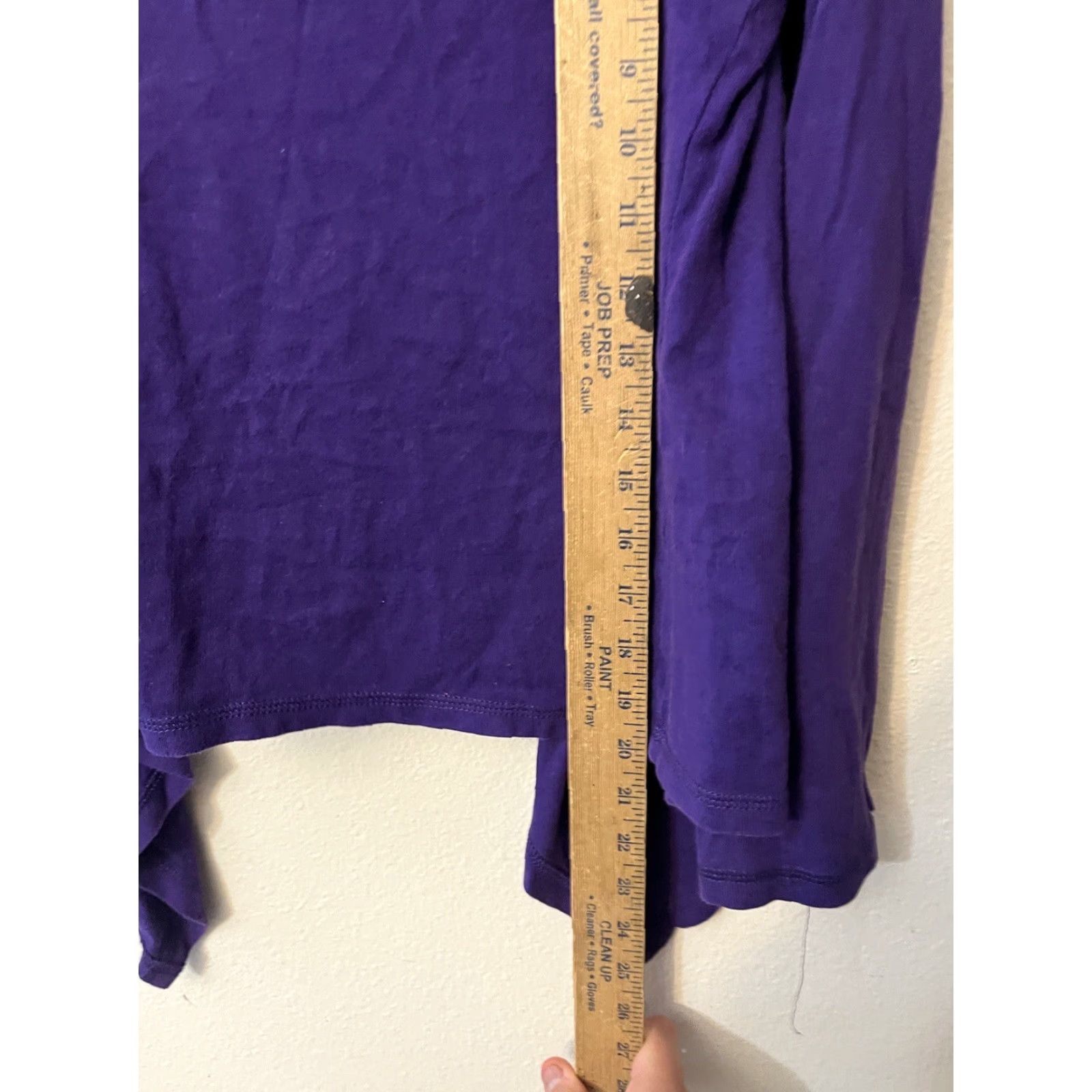 Ralph Lauren Ralph Lauren Womens Large Open Front Knit Sweater Purple Cardigan Cable-Knit 100% Cotton Heavyweight Size L / US 10 / IT 46 - 5 Thumbnail