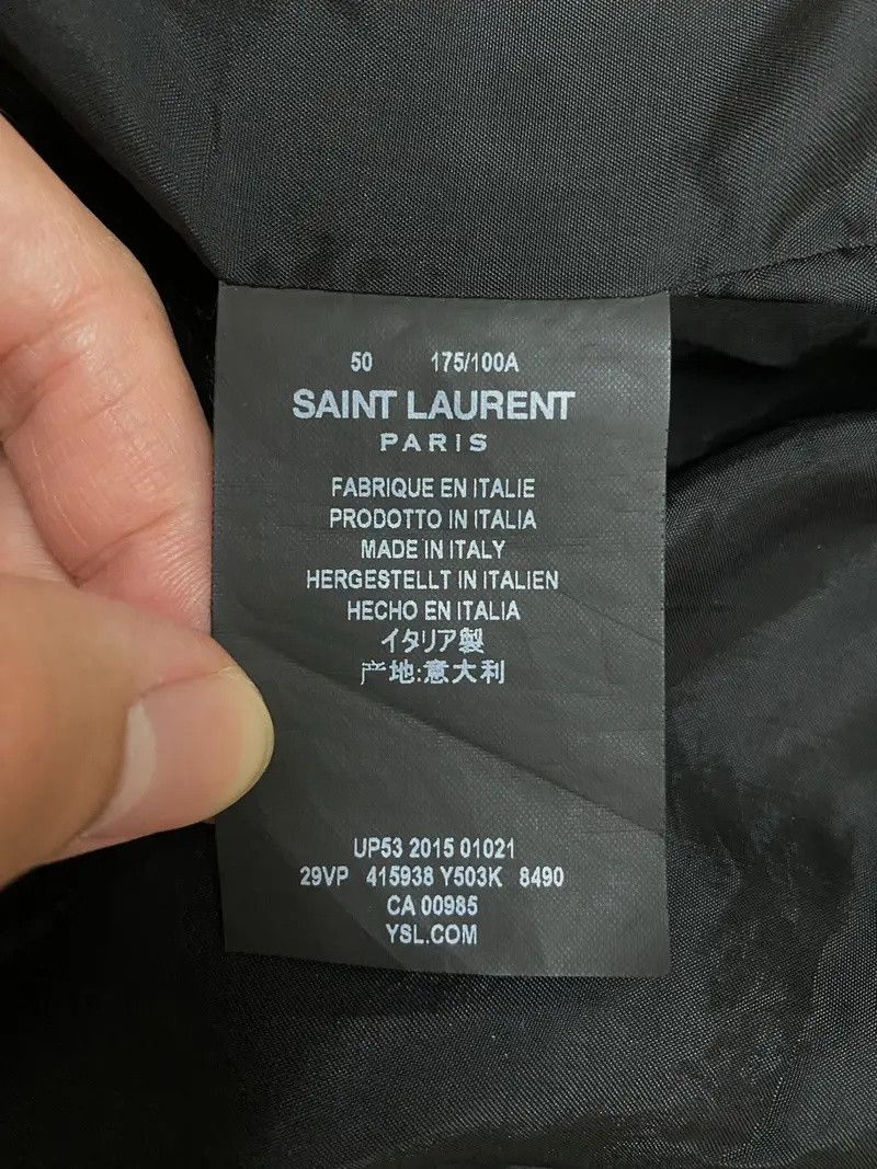 Hedi Slimane × Saint Laurent Paris SS16 Leather Bomber Jacket Size US M / EU 48-50 / 2 - 6 Thumbnail