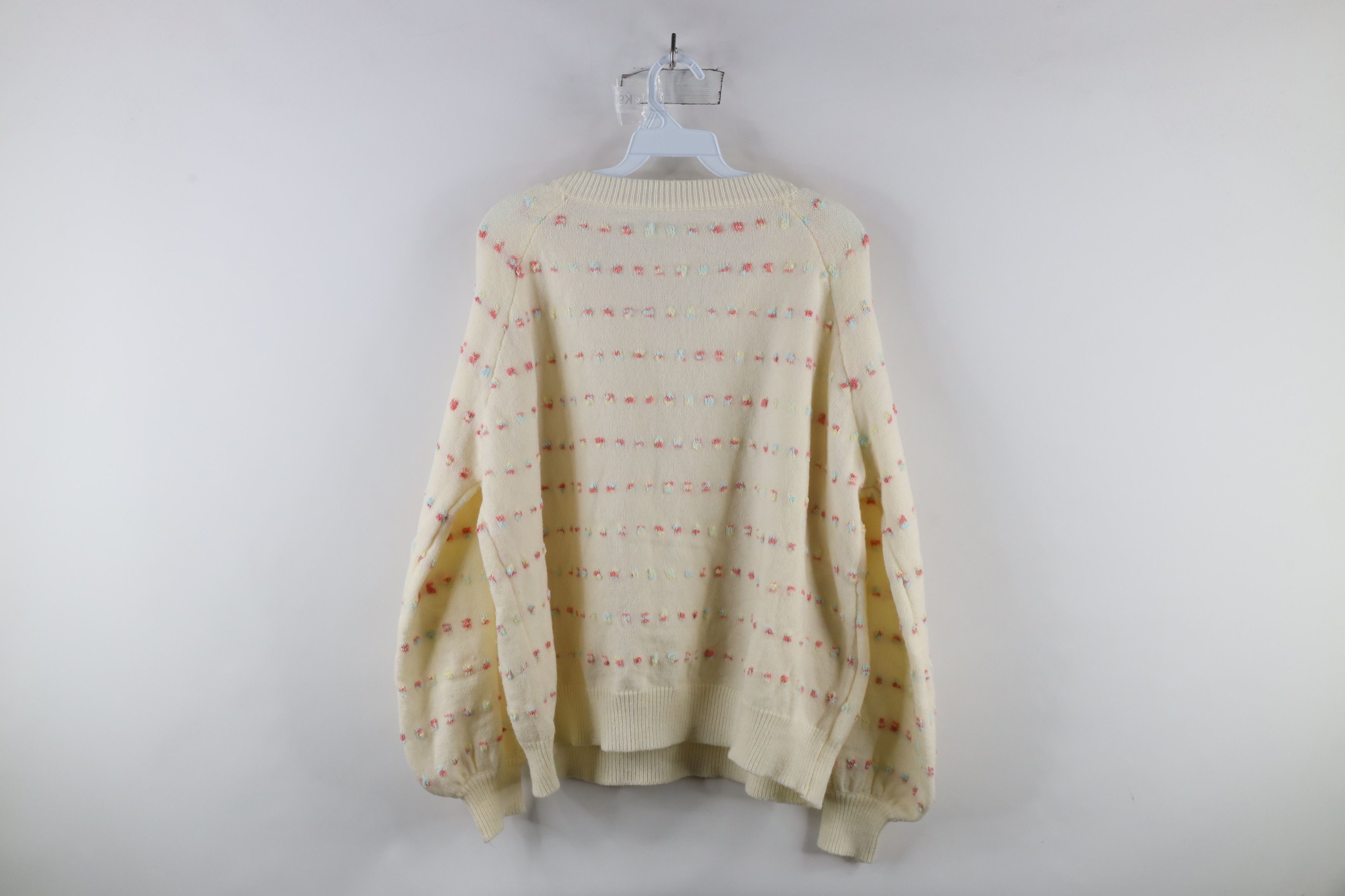 Vintage Vintage 90s Streetwear Knit Flared Sleeve Sweater Pastel Size XL / US 12-14 / IT 48-50 - 5 Thumbnail