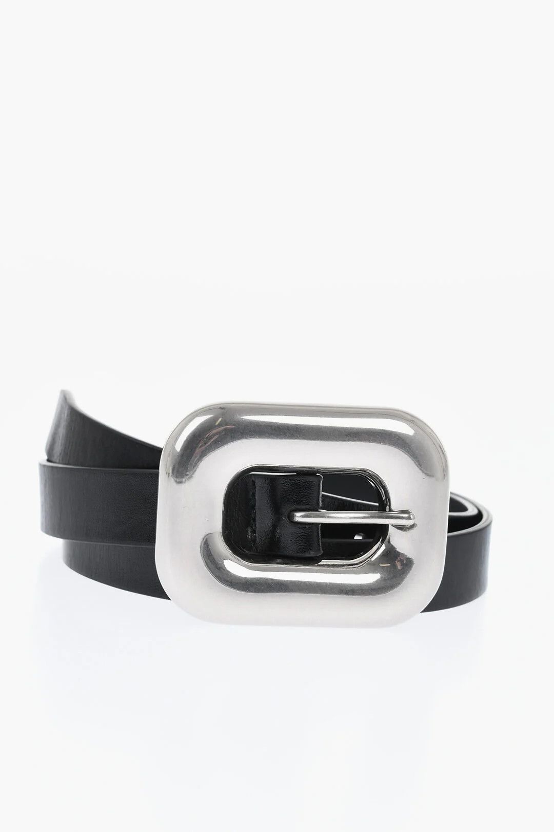 Bottega Veneta og1mm0426 Size: 70 / Slim-Fit Leather Belt in Black Size ONE SIZE - 1 Thumbnail