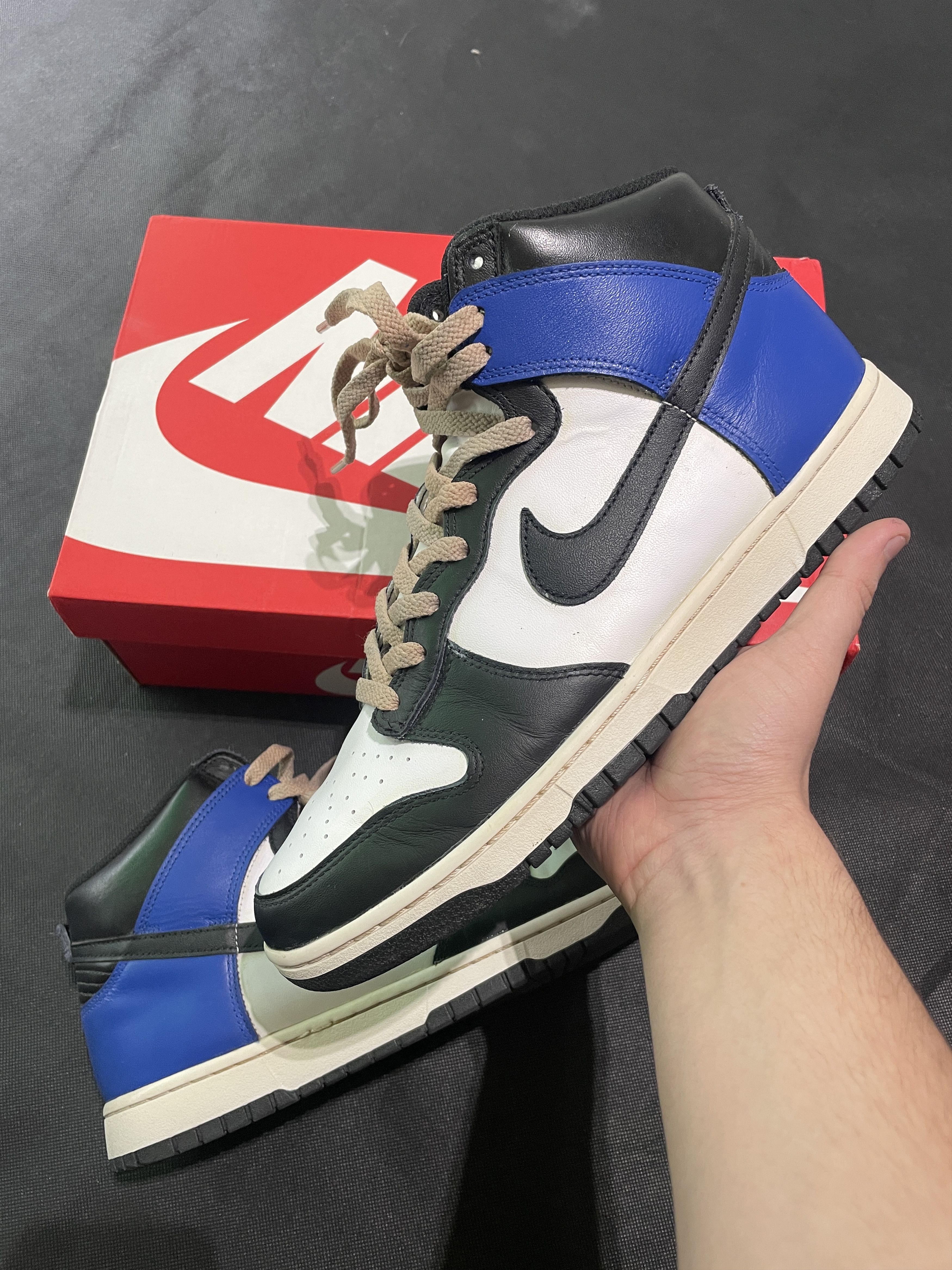 Nike Nike Dunk High Royal Navy EU 46 US 12 Custom Size US 13 / EU 46 - 1 Thumbnail