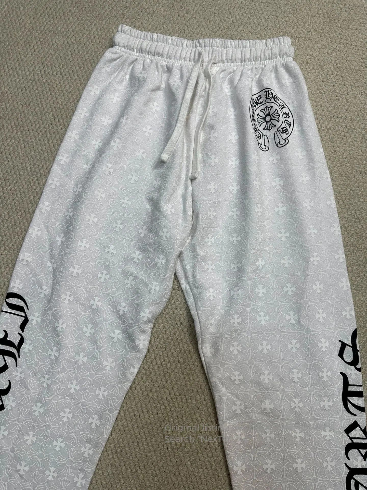 Chrome Hearts chrome hearts white patterned sweatpants size small. Size US 28 / EU 44 - 2 Thumbnail