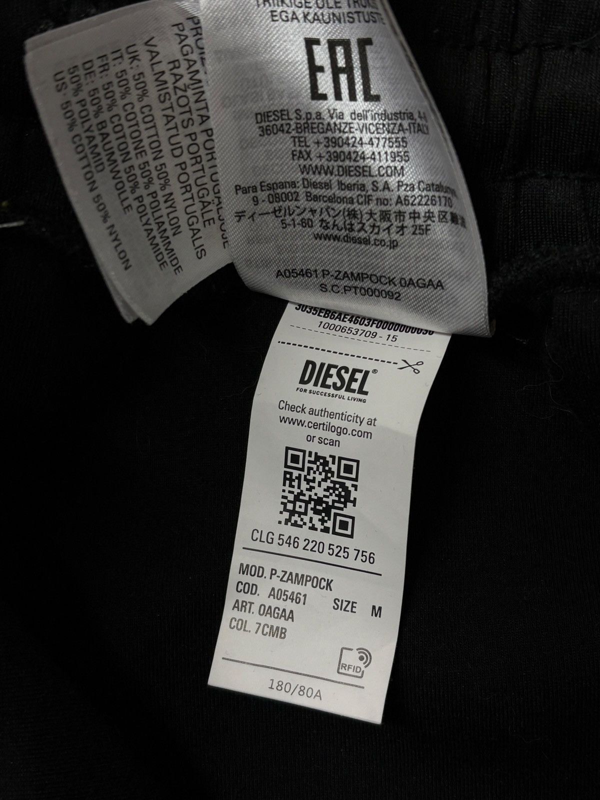 Diesel Diesel P-ZAMROCK Fashion Show Zip Side Sweatpants RRP £335 Size US 32 / EU 48 - 17 Thumbnail