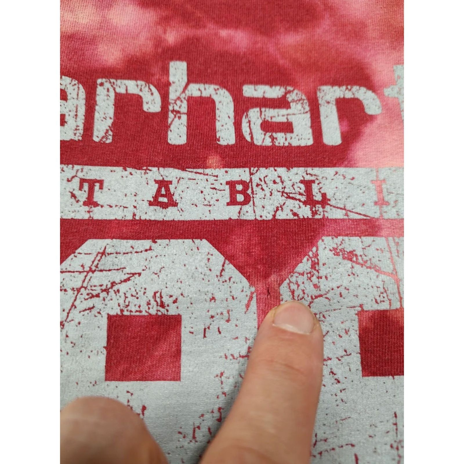Carhartt Carhartt T Shirt Mens Regular Large Red Tie Dye Acid Wash Logo Graphic 90s Classic Outdoor Size US L / EU 52-54 / 3 - 4 Thumbnail