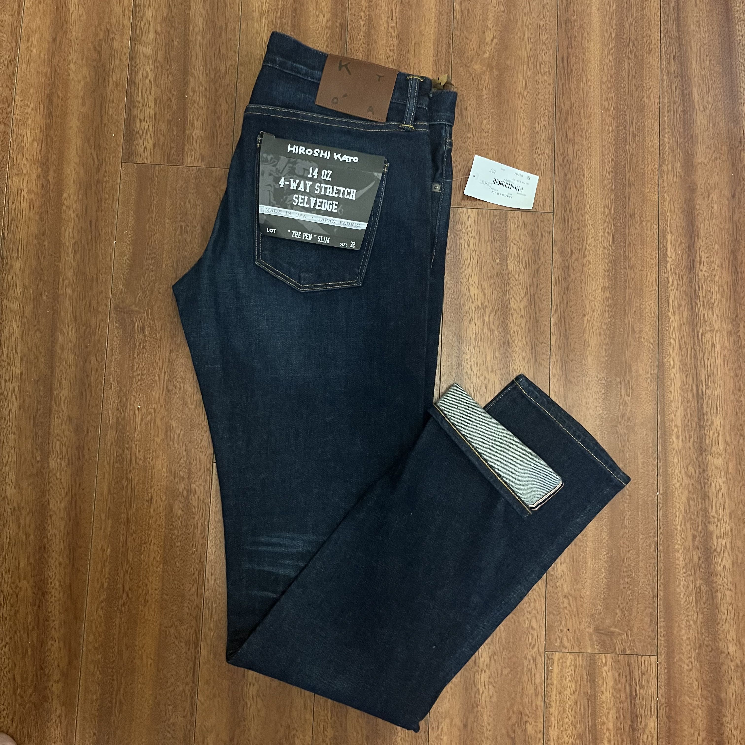 Hiroshi Kato Hiroshi Kato Pen Slim Jeans Indigo 14oz Stretch Selvedge 32 Size US 32 / EU 48 - 1 Thumbnail