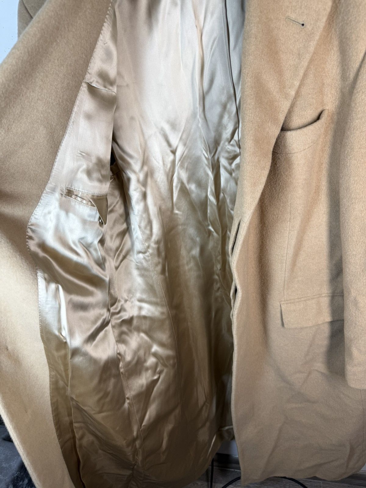 Yves Saint Laurent Camel Wool YSL Coat Soft Heavy Soft Long Beige Size US L / EU 52-54 / 3 - 17 Thumbnail