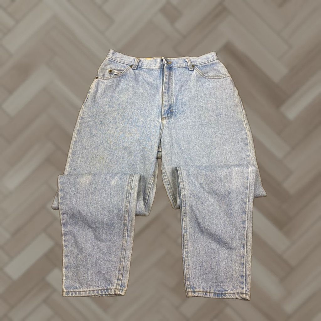 Lee VINTAGE Lee Womens Jeans 16 Med Hi Rise Mom Light Wash Blue Denim 5365 Ladies High Rise Size 38" / US 16 / IT 52 - 1 Thumbnail