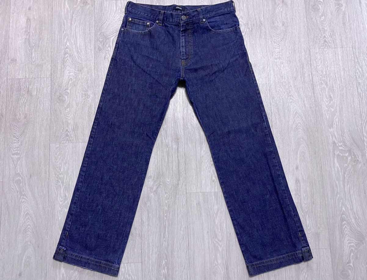 Versace Vintage Gianni Versace Sport Straight Cotton Navy Jean Denim Size US 34 / EU 50 - 3 Thumbnail
