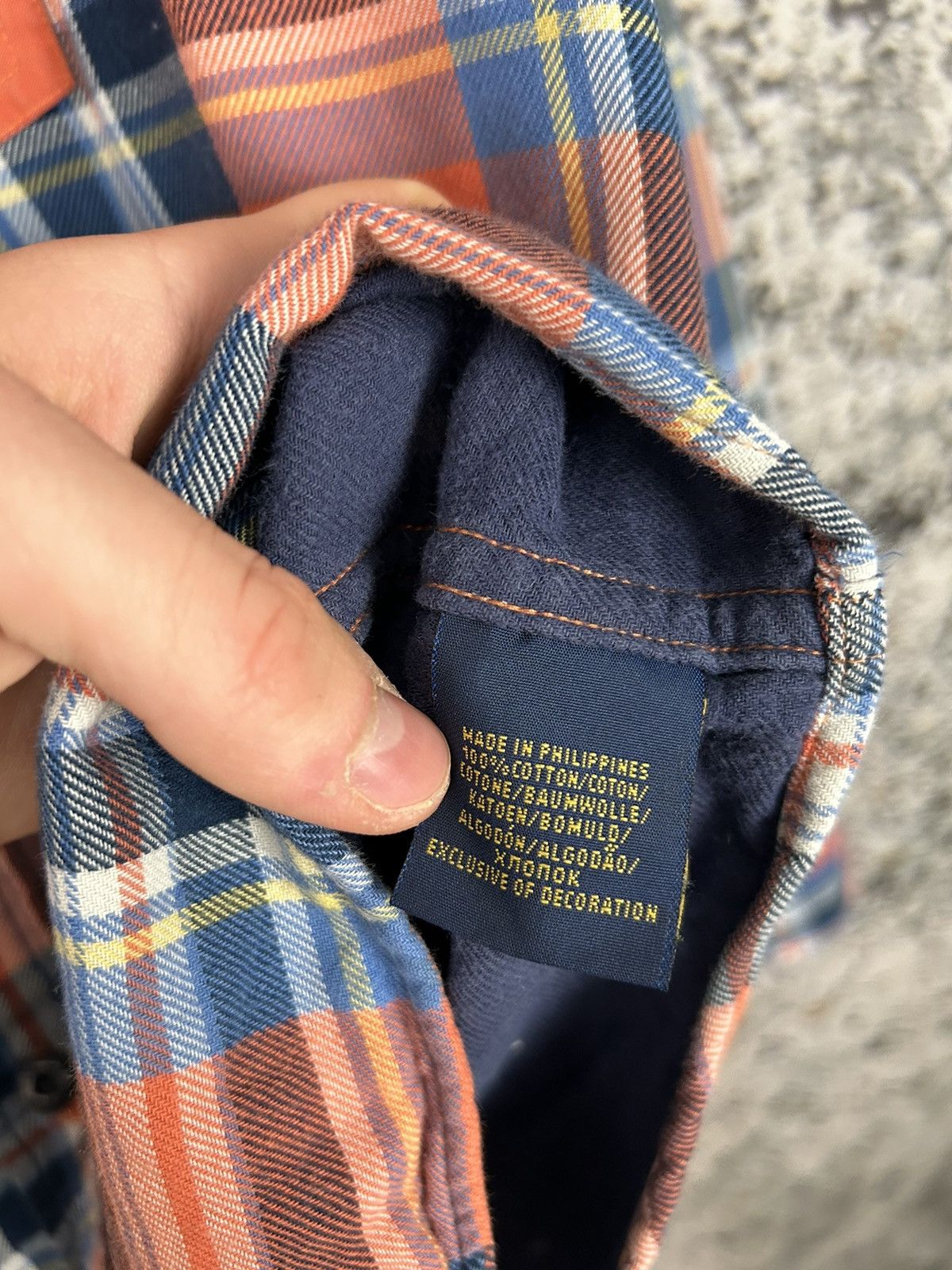 Polo Ralph Lauren Vintage Polo Ralph Lauren Orange Checkerd Shirt Button Ups Size US M / EU 48-50 / 2 - 6 Thumbnail