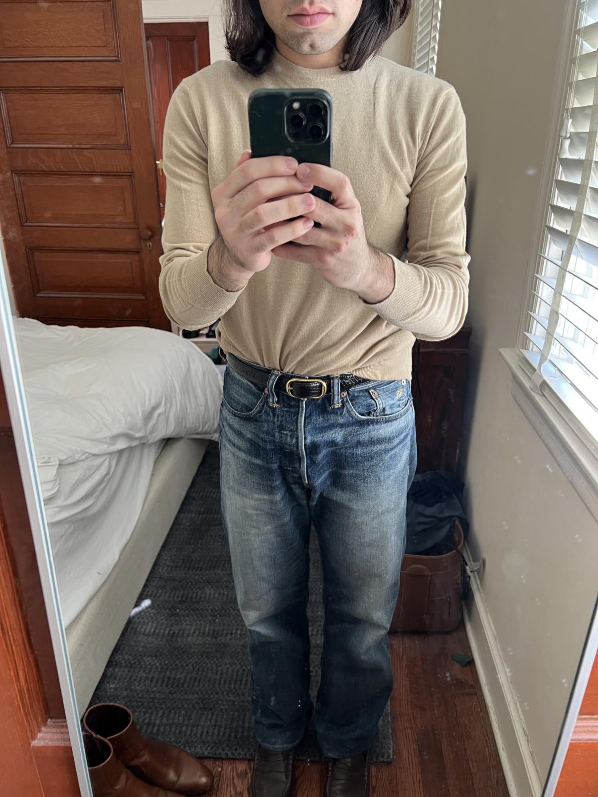 Ralph Lauren Purple Label Ralph Lauren Purple Label Fine Knit Cashmere Sweater - Tan Size US S / EU 44-46 / 1 - 1 Thumbnail