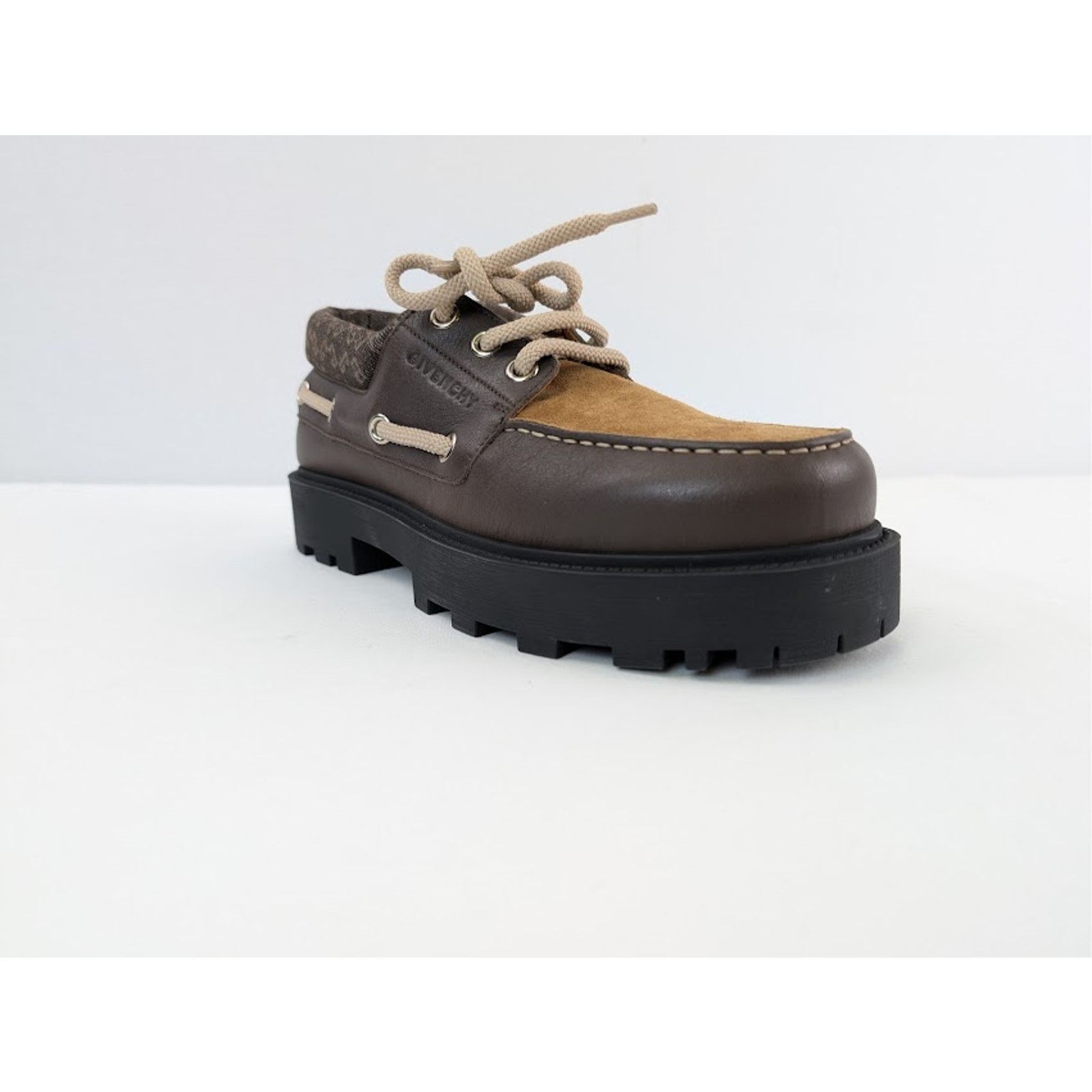Givenchy o1rshd1 Storm Leather Boat Boots in Chocolate Size US 10 / EU 43 - 2 Thumbnail